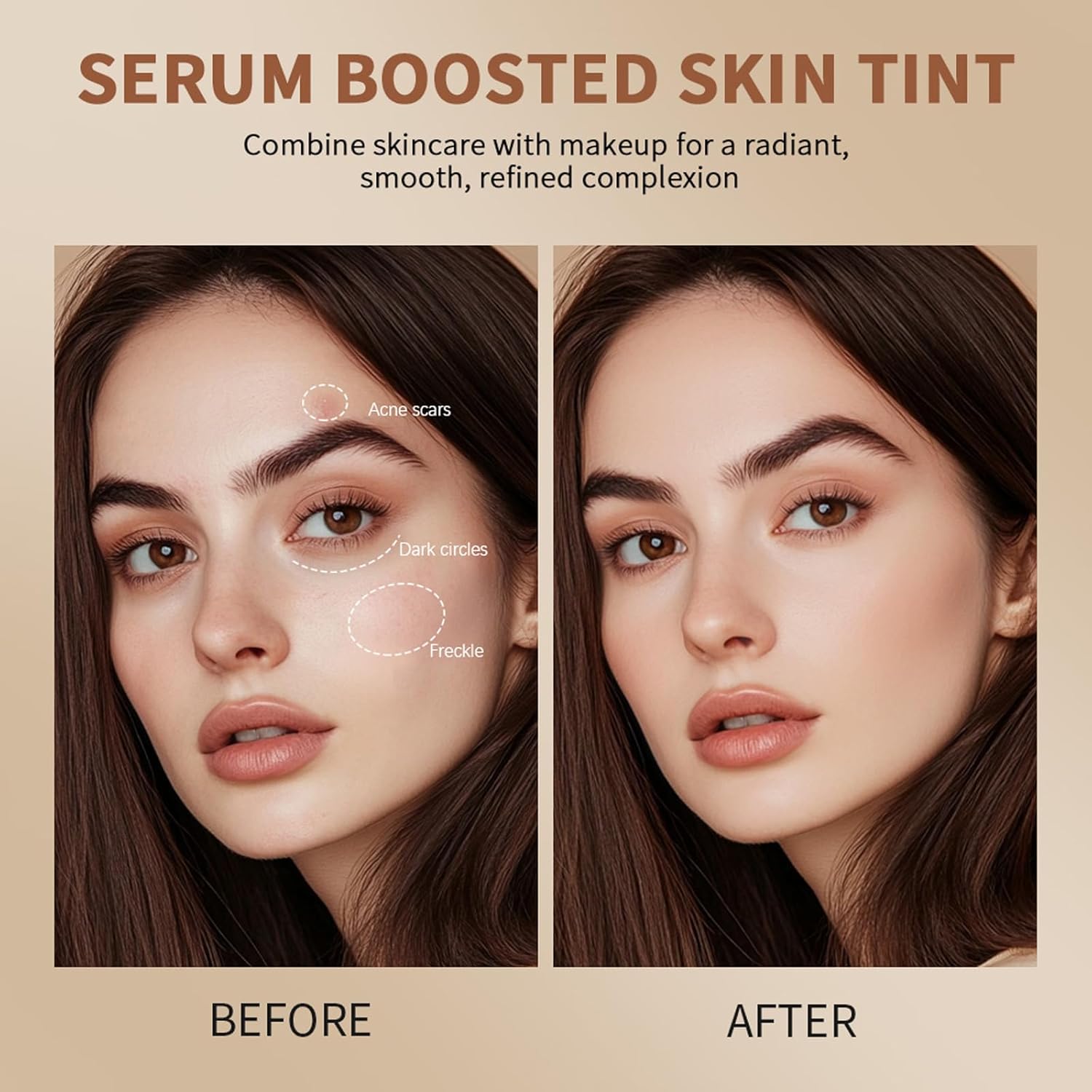 Beauty Balm Serum Boosted Skin Tint – Hydrating Tinted Moisturizer, Lightweight Solid Tinted Foundation Stick for Flawless, Sheer to Medium Coverage, Radiant & Dewy Finish, All-Day Wear (4#, 1) - Image 5