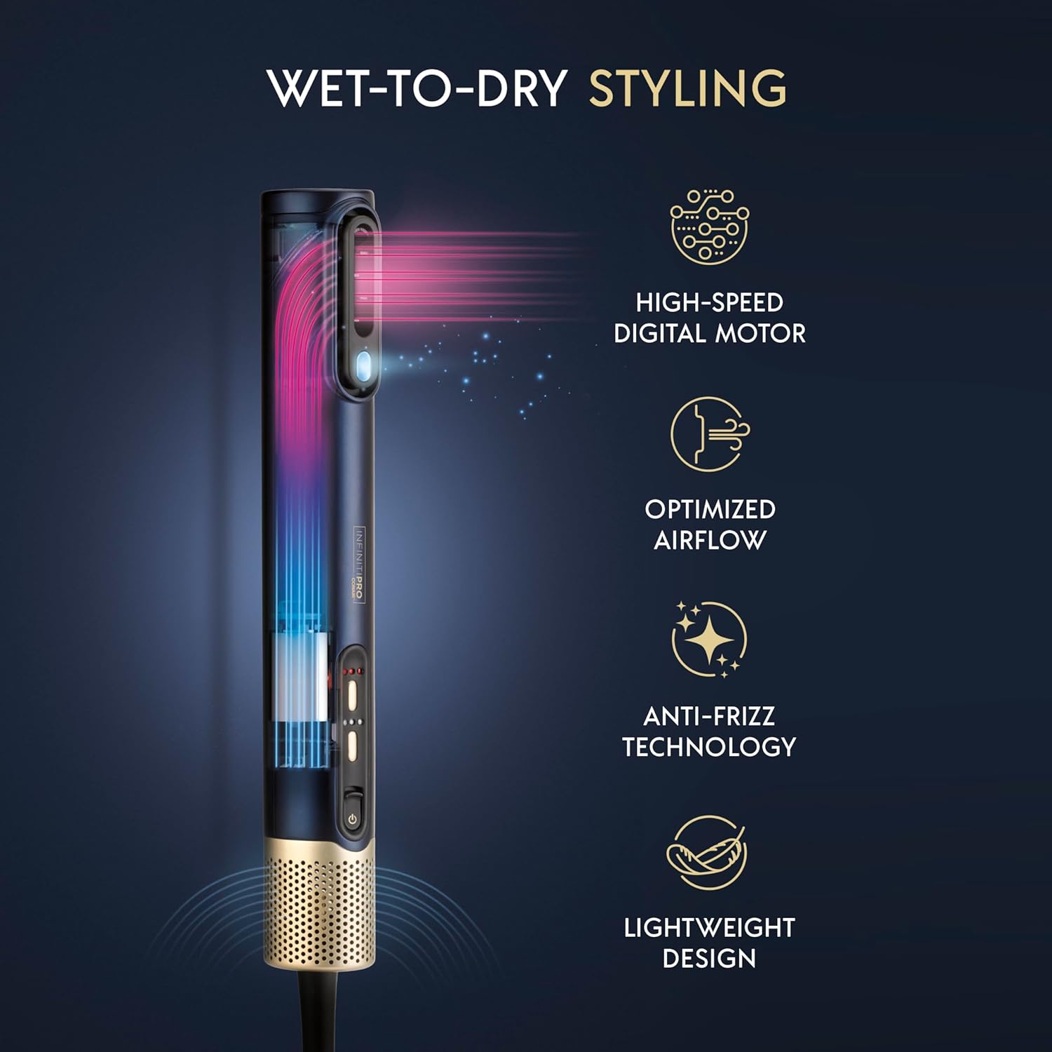 DigitalAIRE Hair Dryer | Drying Wand, Straightener, Styler, All in One | Powerful, Fast Blow Dryer with High Performance Straightening Brush, Volumizing Brush, and Styling Pick - Image 7