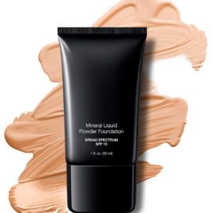 Jolie Mineral Liquid Powder Foundation SPF 15 1 Fl. Oz. Hypoallergenic - For All Skin Types (Pale Beige)