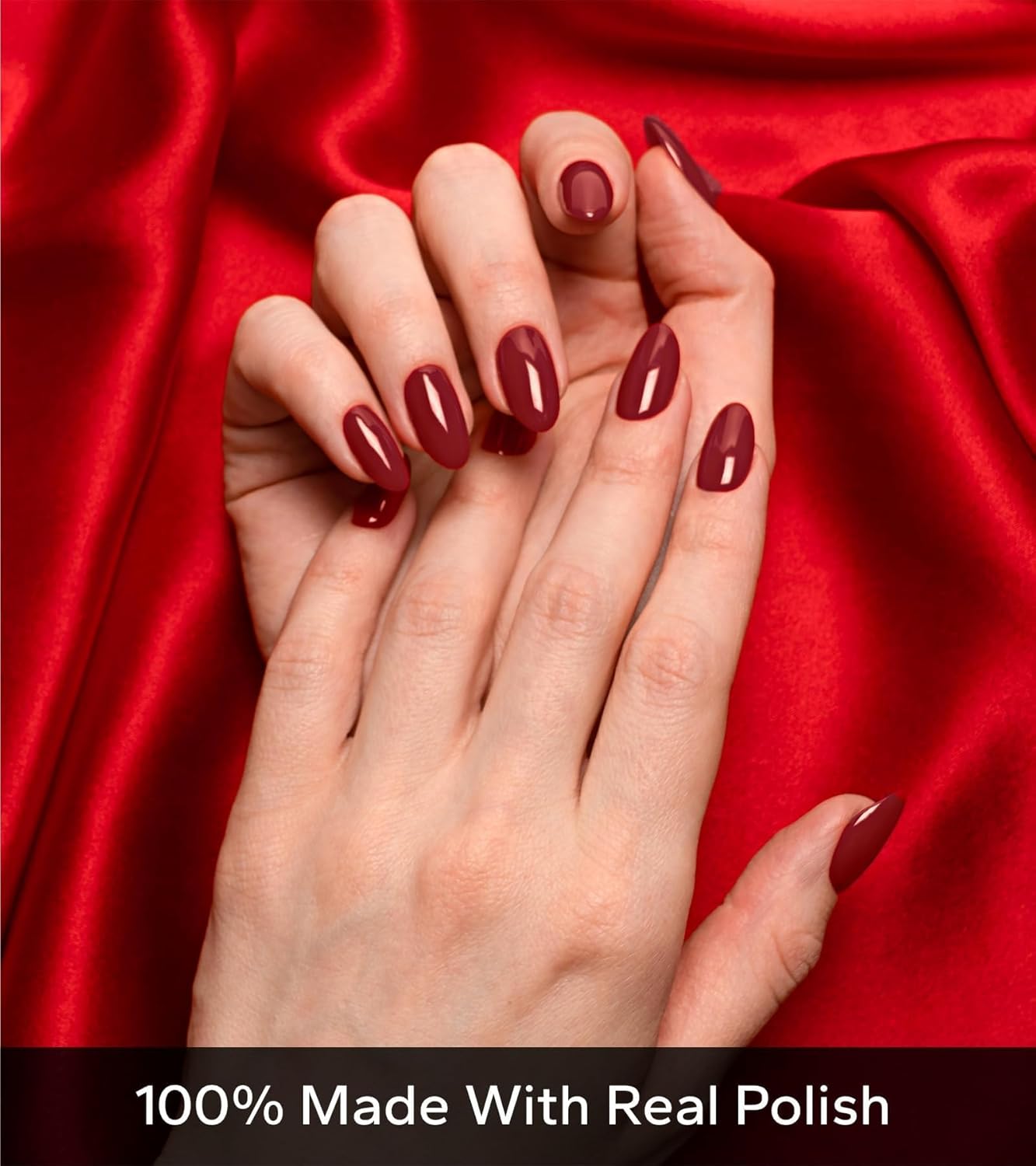 Nail Polish Strips, 20Pcs Salon Quality Gel Nail Stickers, Easy Long Lasting Wraps for Short Nails no UV Light Needed (Red) - Image 3