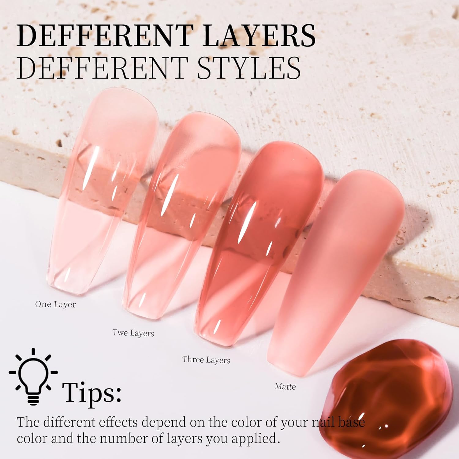 MAYCHAO Jelly Gel Nail Polish 1Pc Transparent Pomegranate Nail Polish 15ML Soak Off UV LED Nail Gel Polish Nail Art Starter Manicure Salon DIY at Home - Image 4