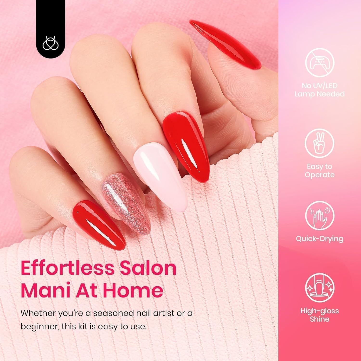 Beetles Dip Powder Nail Kit 36pcs 20 Colors Nude Hot Pink Red Glitter White Dip Nails Powder Starter Kit with Base Top Coat Activator Cuticle Oil Nail Set for Women Alluring Sweetie Collection - Image 6
