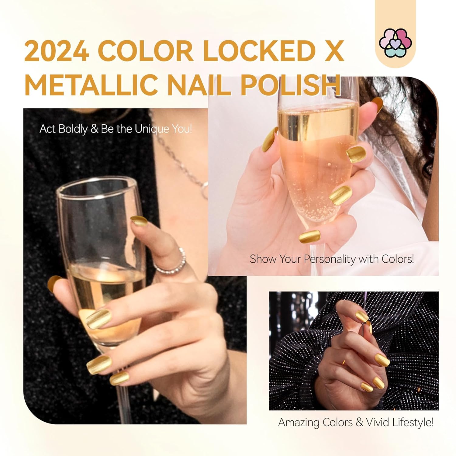 SAVILAND Gold Metallic Nail Polish: Chrome Nail Polish Air Quick Dry Nail Art Polish Bright and Shiny Fingernail Toenail Polish Bulk Nail Lacquer for Beginner DIY Manicure Art at Home Salon Women - Image 5