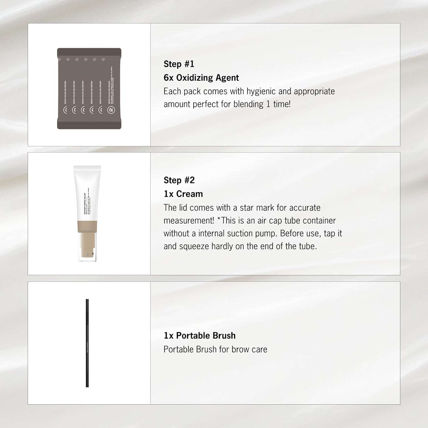ENTROPY MAKEUP Brow Color Ash Brown, Long-Lasting Eyebrow Kit for Natural-Looking Brows, Up to 4 Weeks, Nourishing Aloe Vera & Moringa Extract, 6 Applications, Easy-to-Use - Image 4