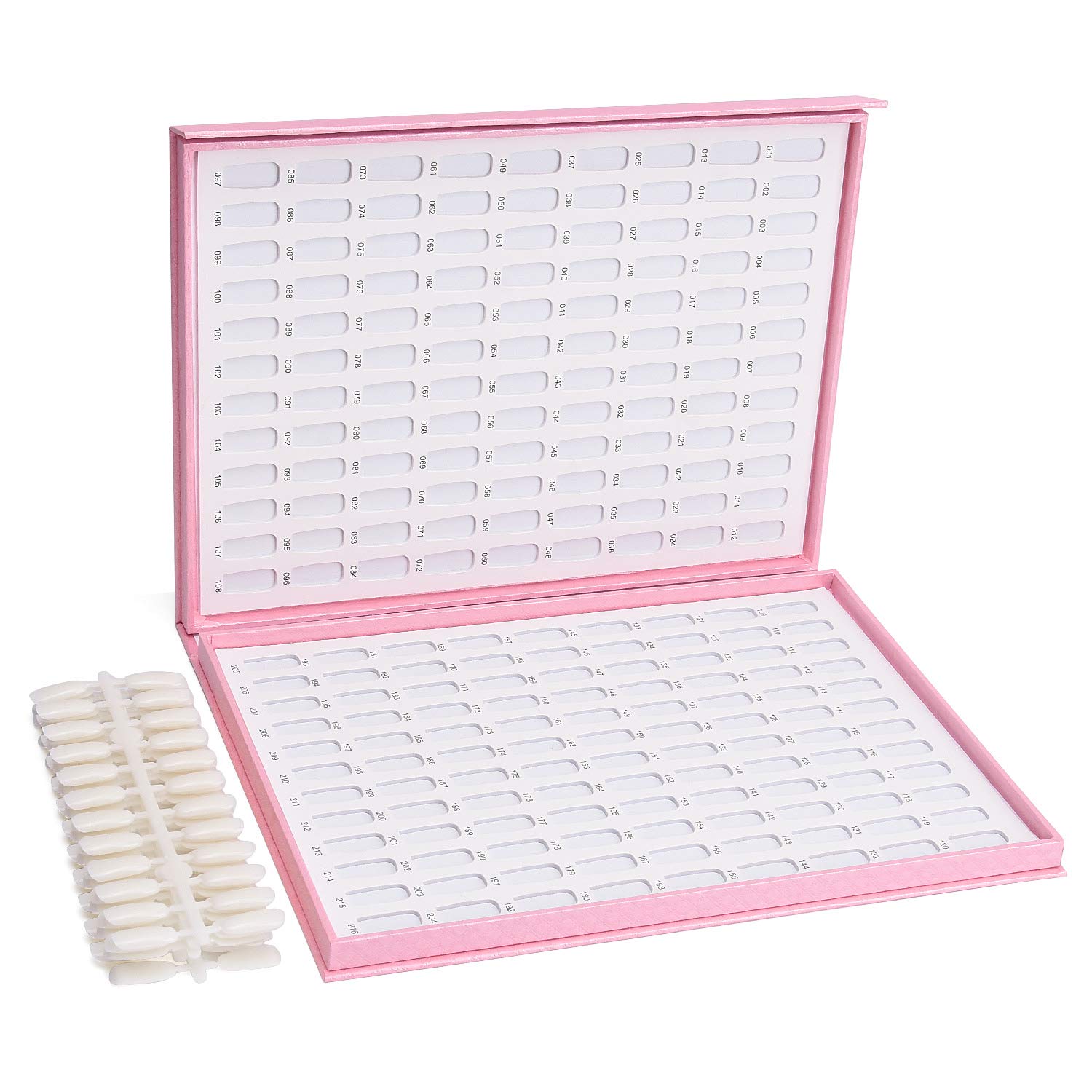 Noverlife 216 Nail Colors Chart Display, Nail Gel Polish Display Book with 216 False Nail Tips, Professional Salon Nail Color Swatches Nail Practice Card Board - Image 5