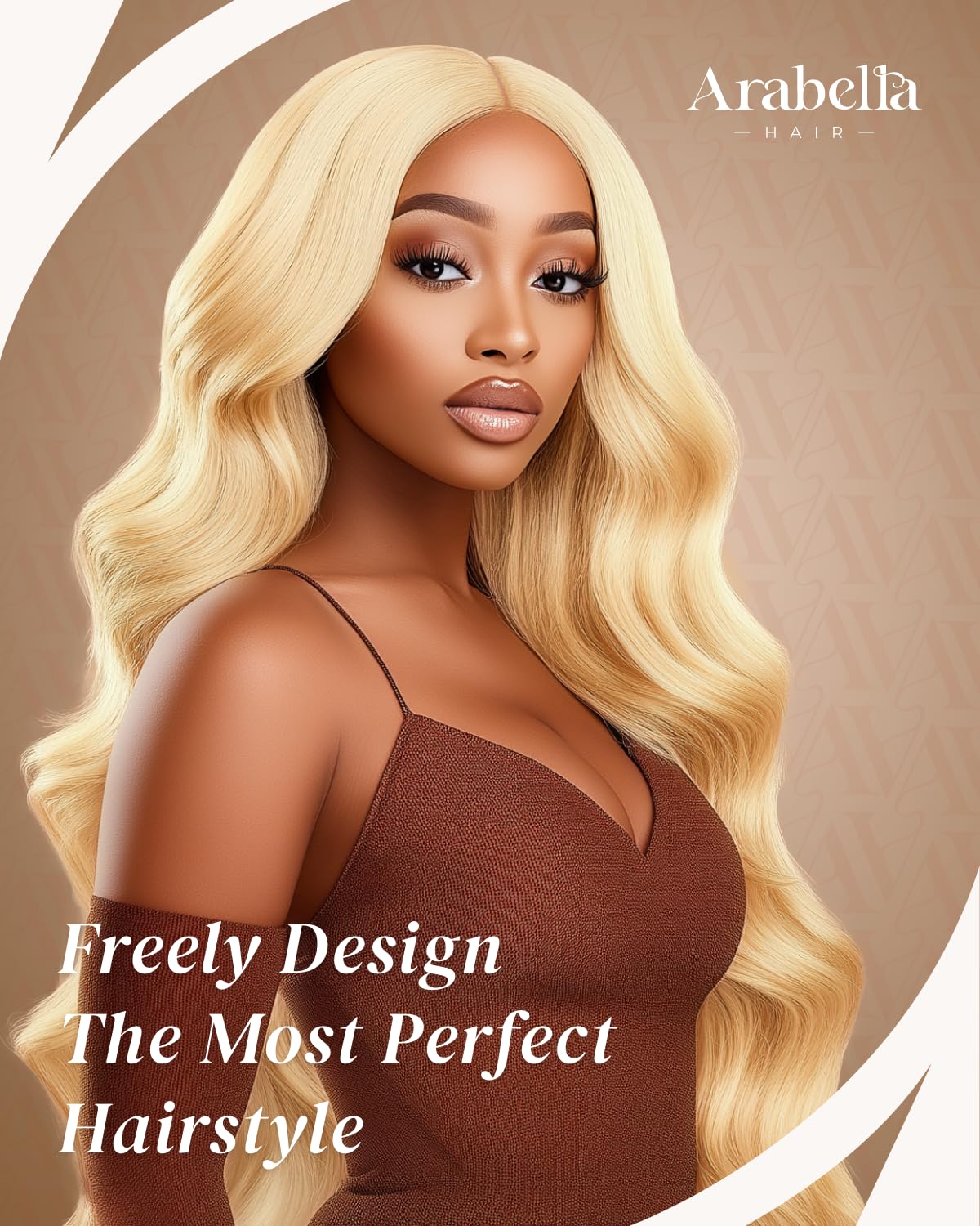Arabella 613 Lace Front Wig Human Hair 300g-315g 13x4 Blonde Lace Front Wigs Human Hair 210% Density Body Wave 613 Frontal Wig Pre Plucked With Baby Hair (30inch, 613 13X4 body wave wig) - Image 2