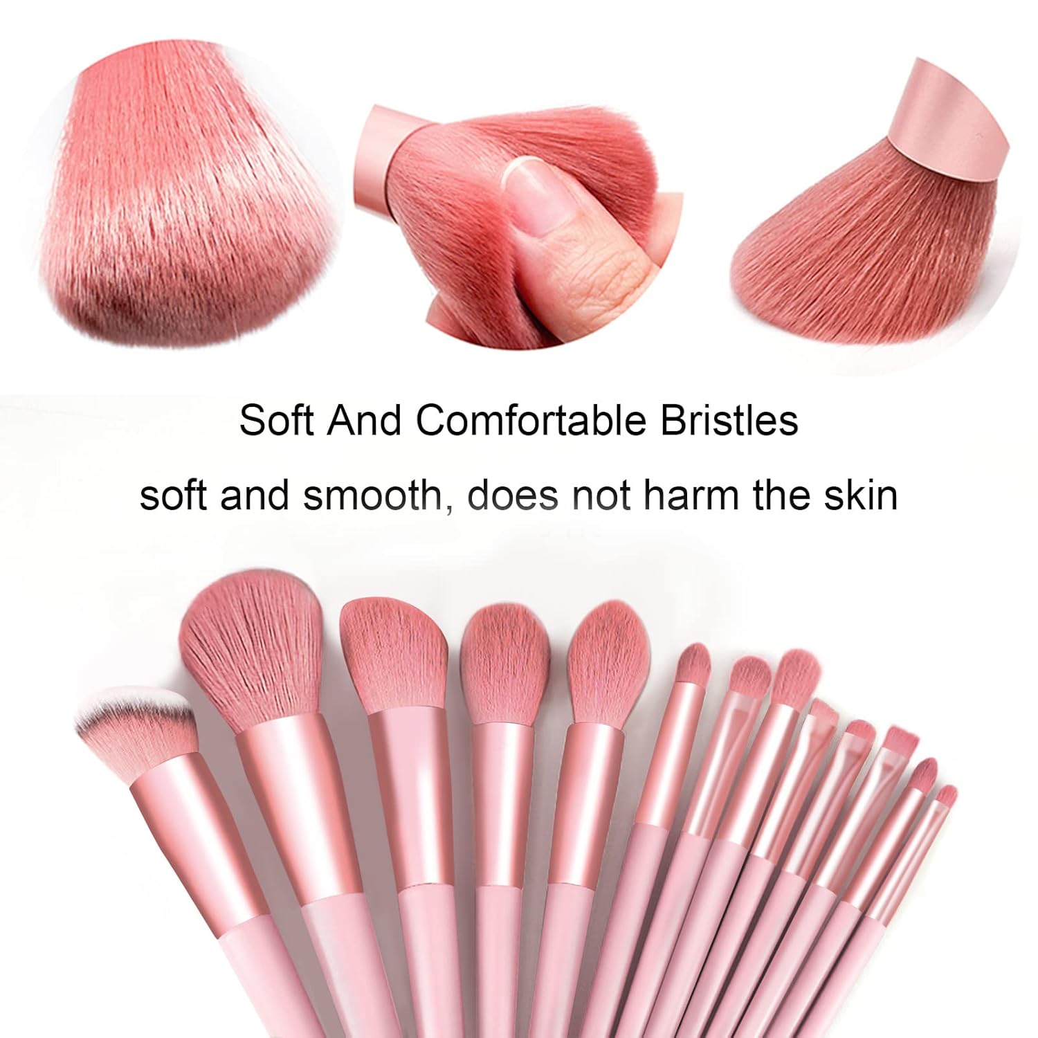 22 Piece Pink Makeup Brush Set for Flawless Foundation and Eyeshadow Application - Image 2