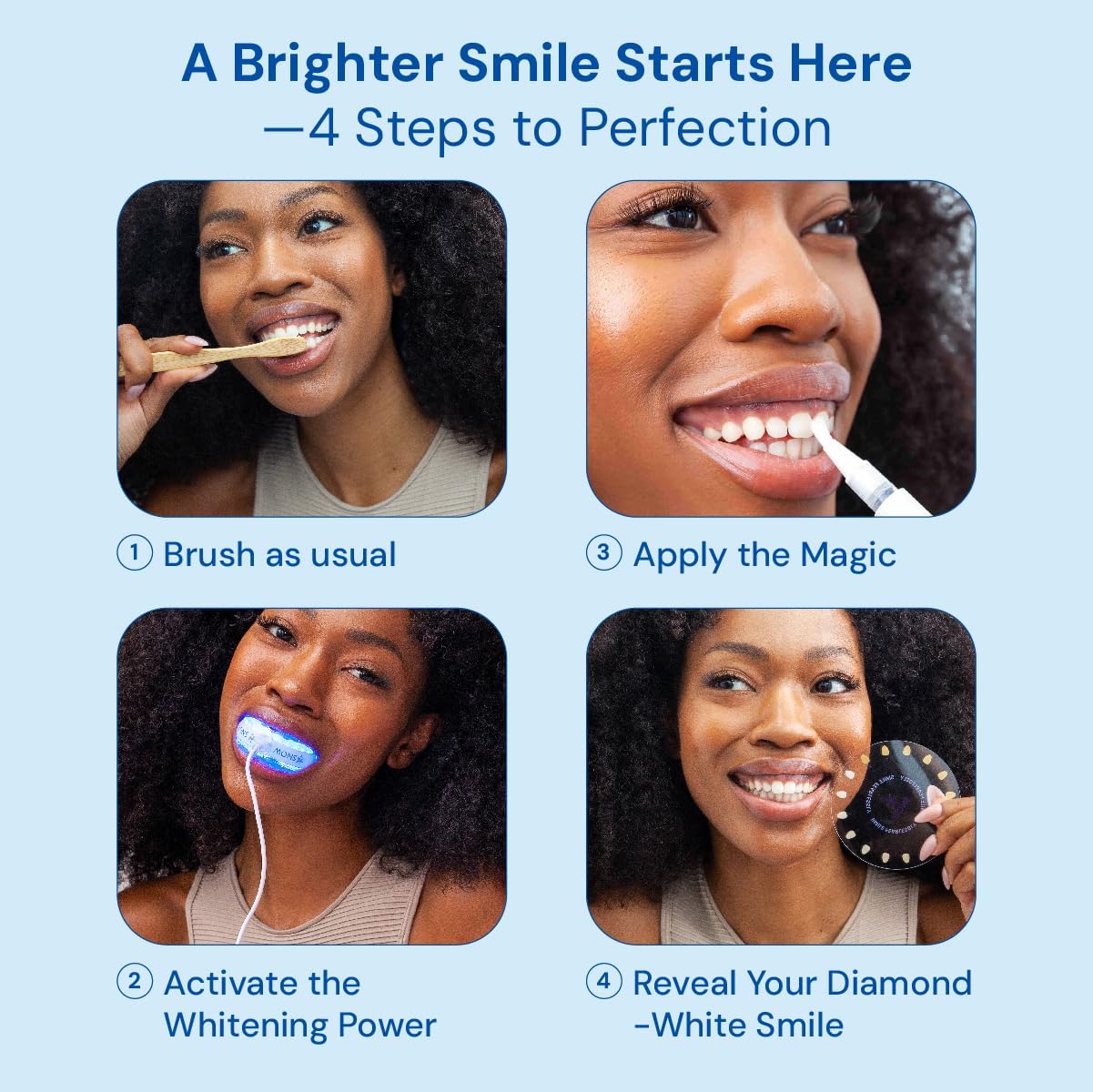 Snow Teeth Whitening Kit - Snow Teeth Whitening Serum and LED Mouthpiece Whitener, Formulated with Hydroxyapatite, Good for 6 Months - Wireless Kit with 3 Wands - Image 6