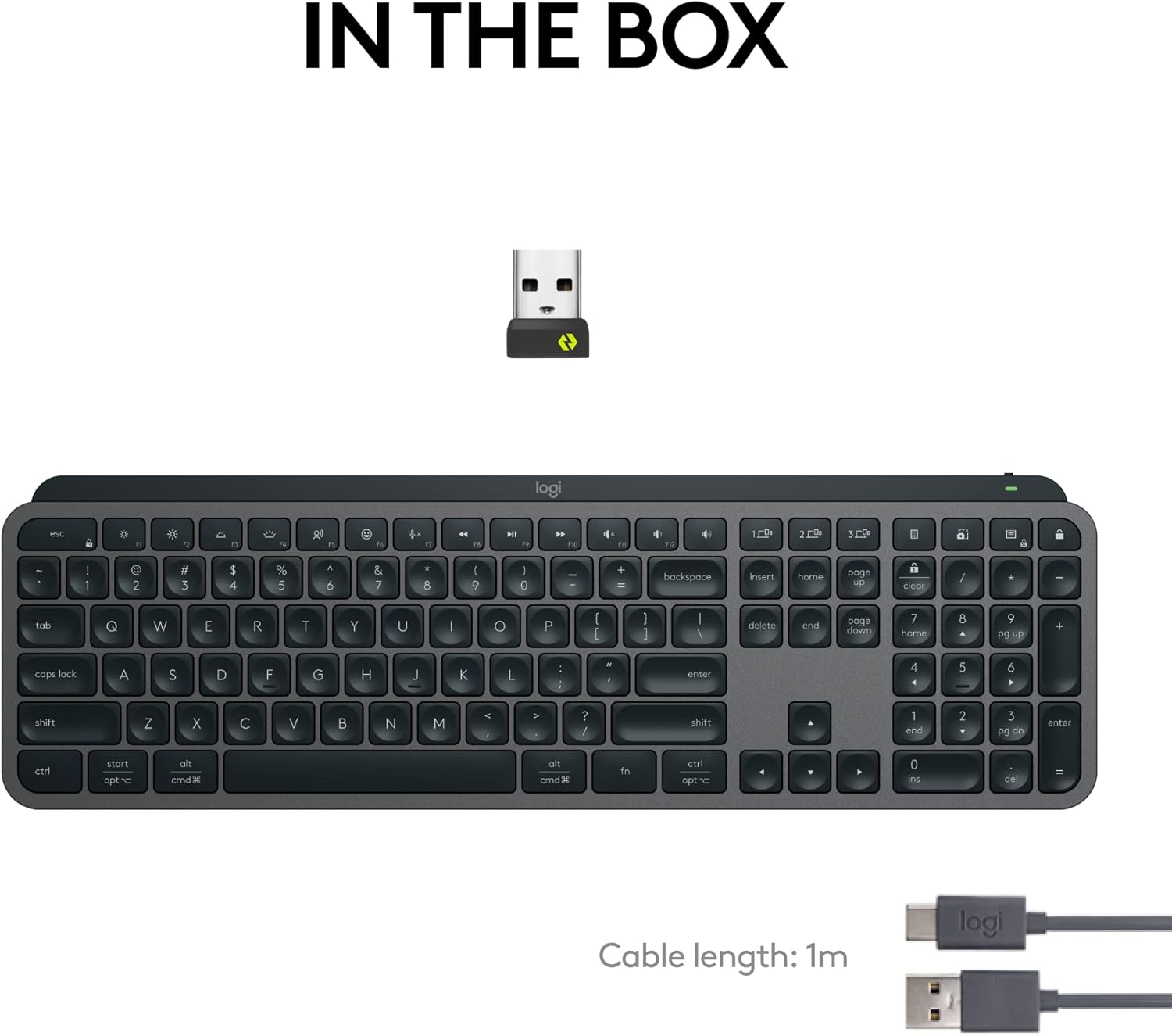 Logitech MX Keys S Wireless Keyboard, Low Profile, Fluid Precise Quiet Typing, Programmable Keys, Backlighting, Bluetooth, USB C Rechargeable, for Windows PC, Linux, Chrome, Mac - Graphite - Image 9