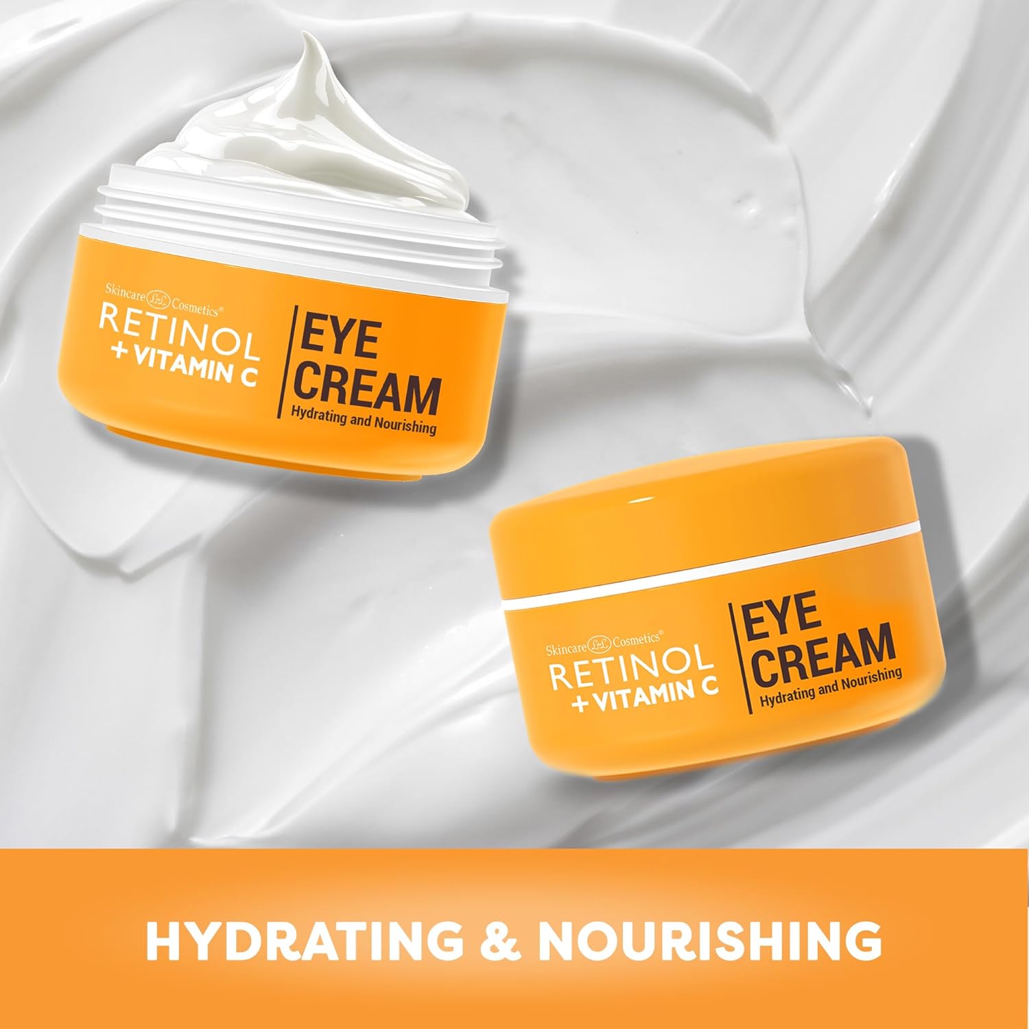 Retinol + Vitamin C Eye Cream - Anti-Aging, Dark Circle & Puffiness Treatment for Smooth, Firm Skin - Hydrating & Nourishing Formula for Sensitive Under-Eye Area - Image 4