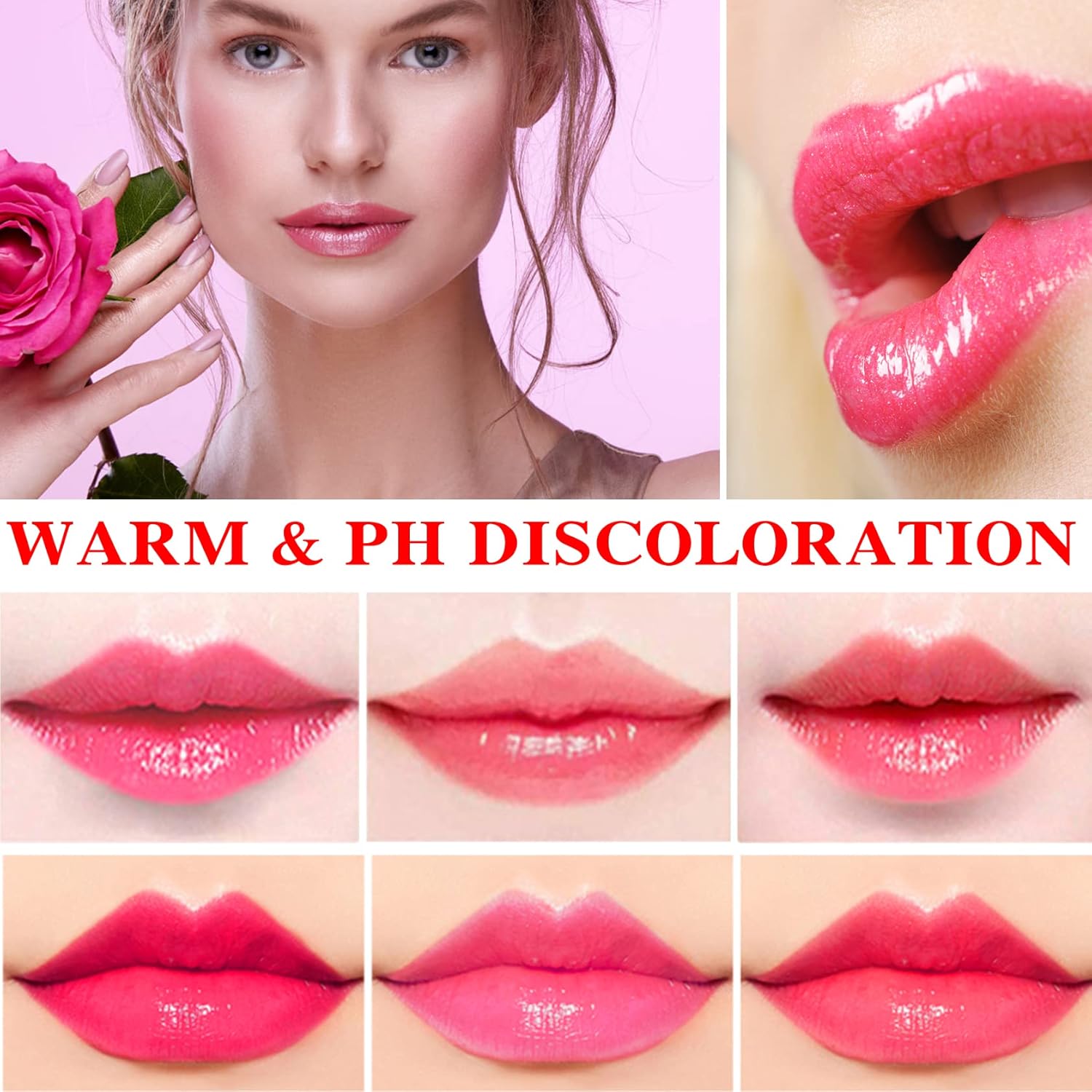 3 Pack Aloe Vera Lipstick,Magic Temperature Color Changing Lipstick Lip Gloss,Long Lasting Nutritious Moisturizing Lip Balm,Waterproof Matte Lip Stick Set Makeup - Image 5