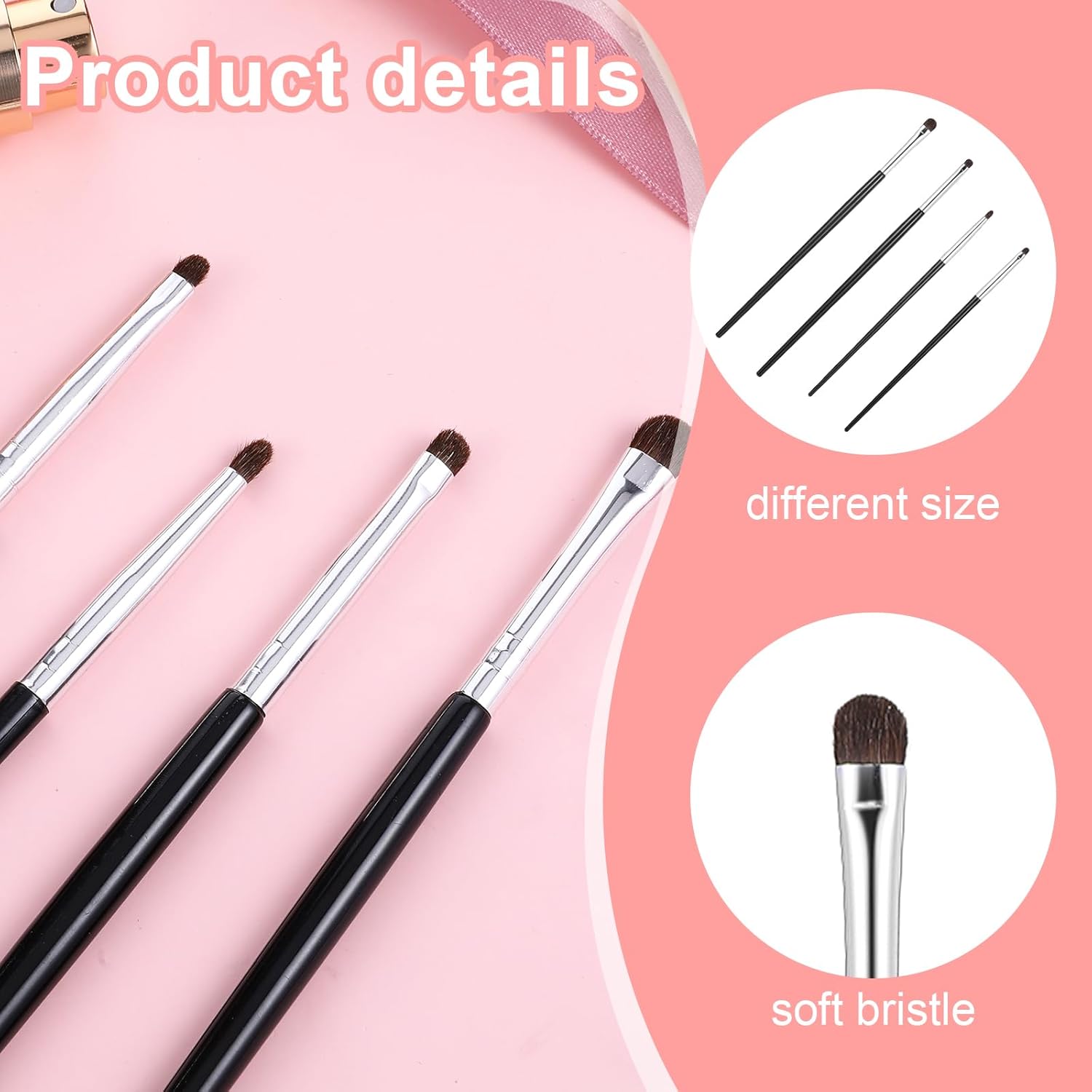 8 PCS Eyeliner Brushes Set, Mini Eye Makeup Brush Set Ultra Thin Brush Precision Fine Point Eyeliner Brush Flat for Eyeshadow, Eyeliner, Powder, Cream & Liquid Concealer - Image 3