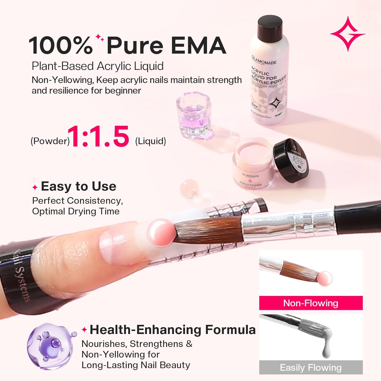 Acrylic Nail Kit for Beginners: Professional Complete Set with Drill UV Light Gel Polish Nail Art Tools for Salon Quality Manicures at Home - Image 5
