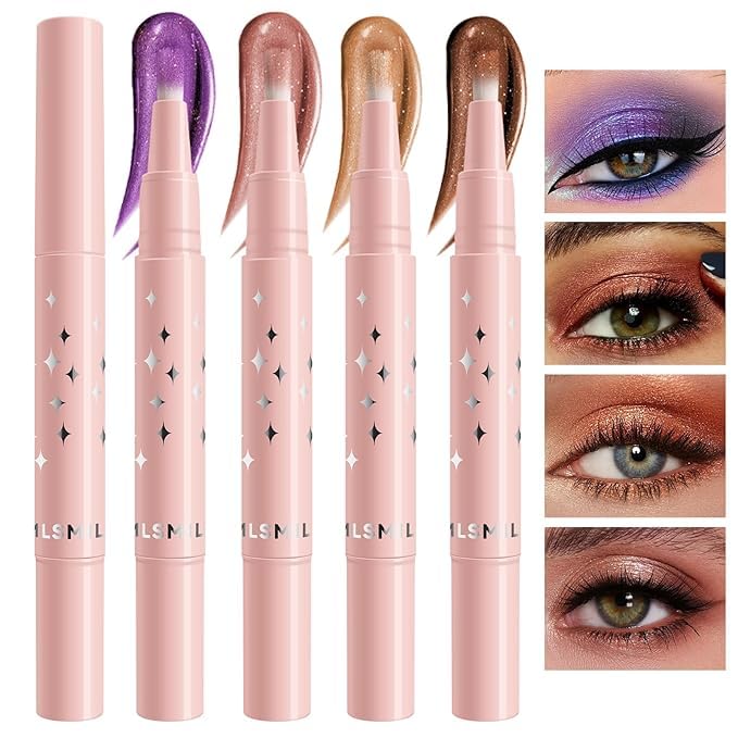 8 Colors Liquid Glitter Eyeshadow Set,Liquid Glitter Eyeshadow, Long Lasting, Quick-Drying, Gel-Based Formula, Creates High-Impact, Multi-Dimensional Eye Looks (set 1) - Image 2