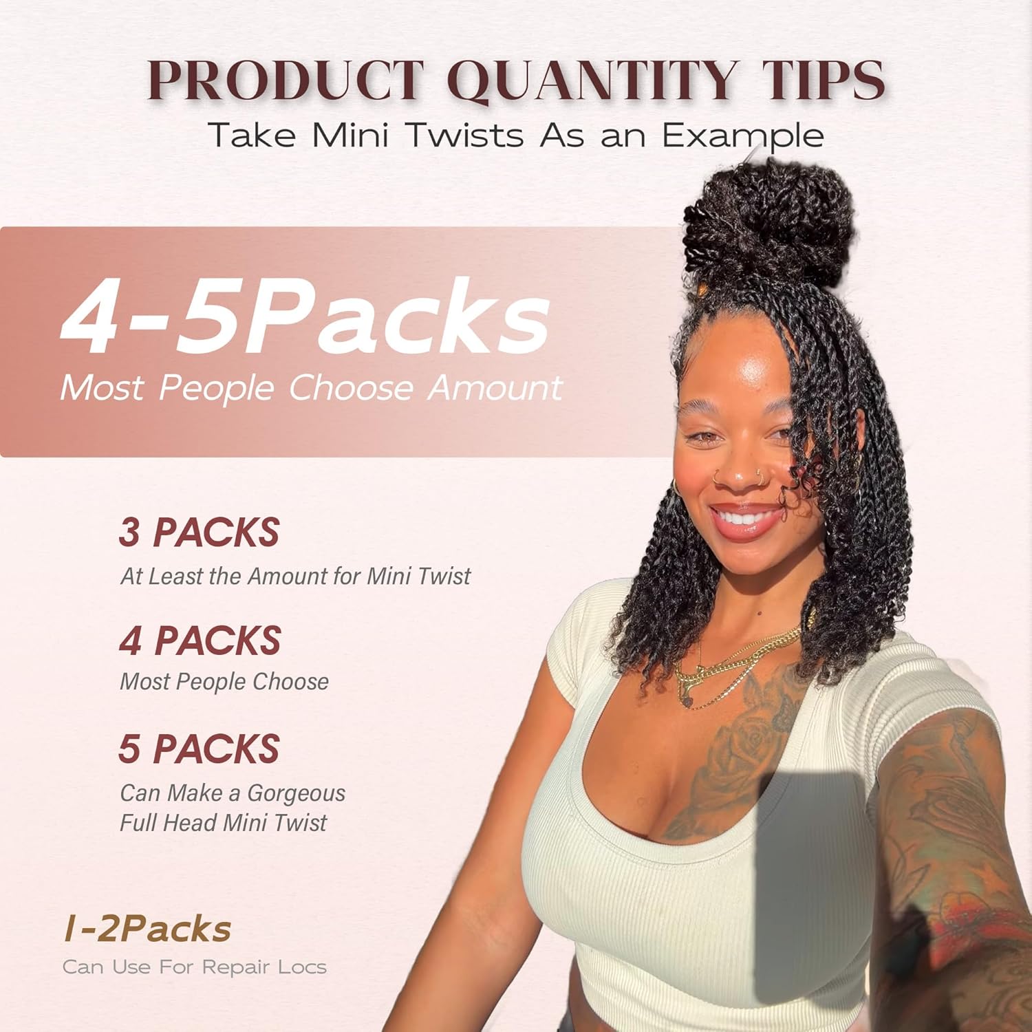 18 Inch Natural Black Afro Kinky Curly Human Hair Bulk 50 Gram for Dreadlocks Extensions - Image 6