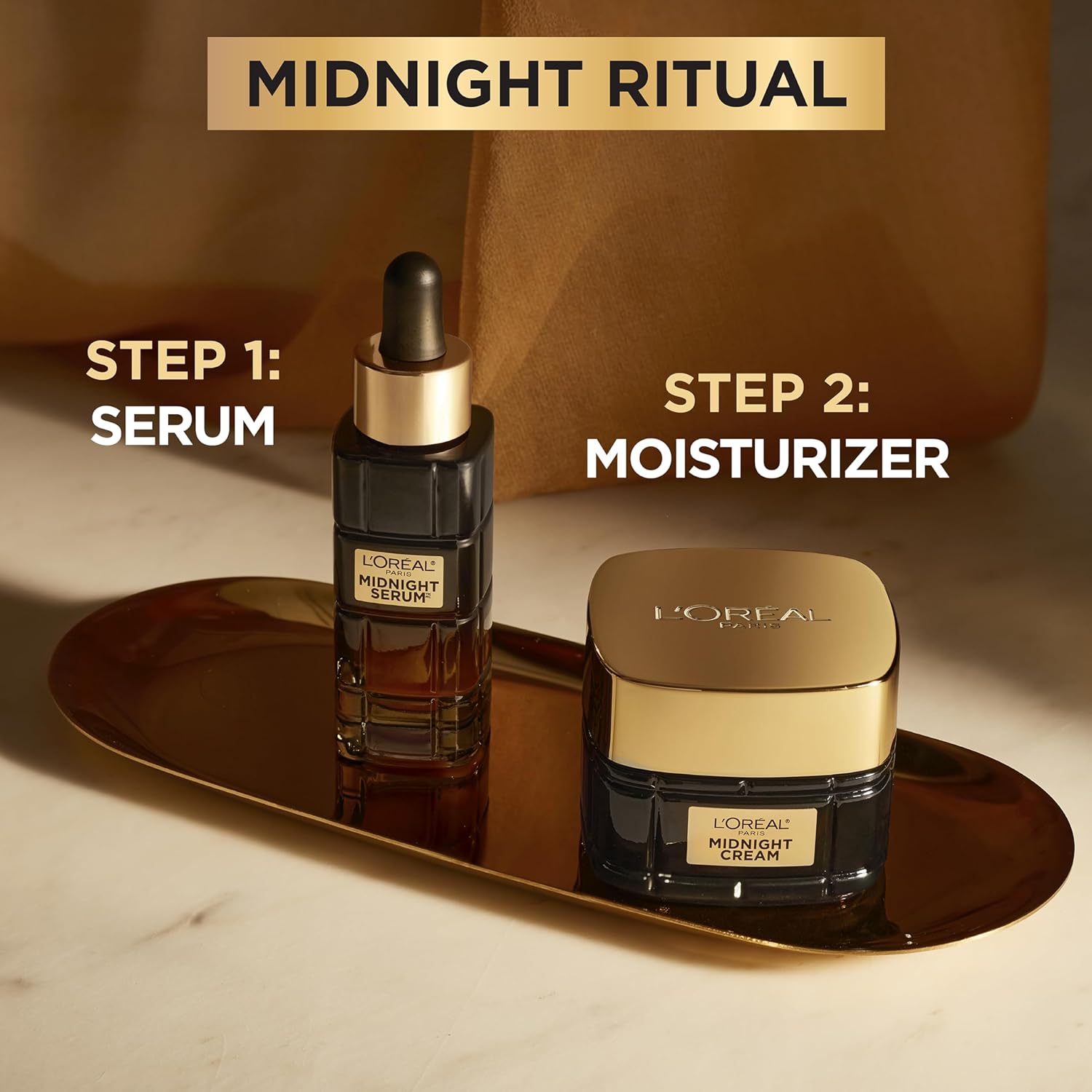 L'Oreal Paris Age Perfect Anti-Aging Midnight Cream, Face Moisturizer to Reduce Wrinkles and Firm Skin, 1.7oz + Serum Sample - Image 5