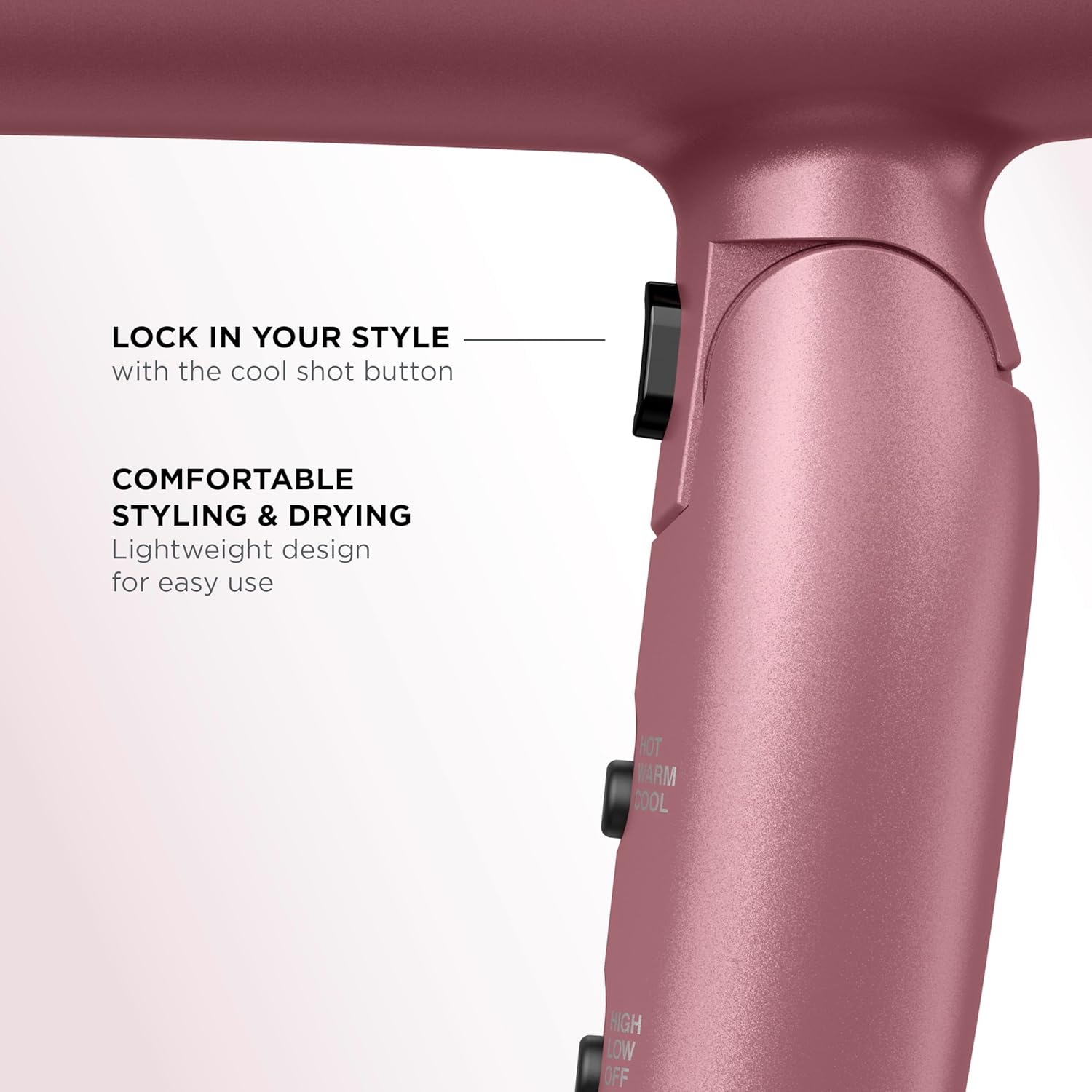 Conair Hair Dryer with Diffuser and Folding Handle, Travel Friendly Hair Dryer, Radiance Boost Blow Dryer for Less Frizz, More Shine, and Irresistibly Silky Hair, Includes Diffuser and Concentrator - Image 4
