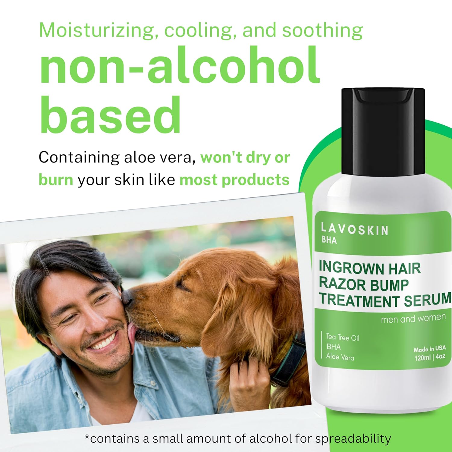 LAVO Tea Tree Gel for Ingrown Hair and Razor Bumps 4 oz - Image 5