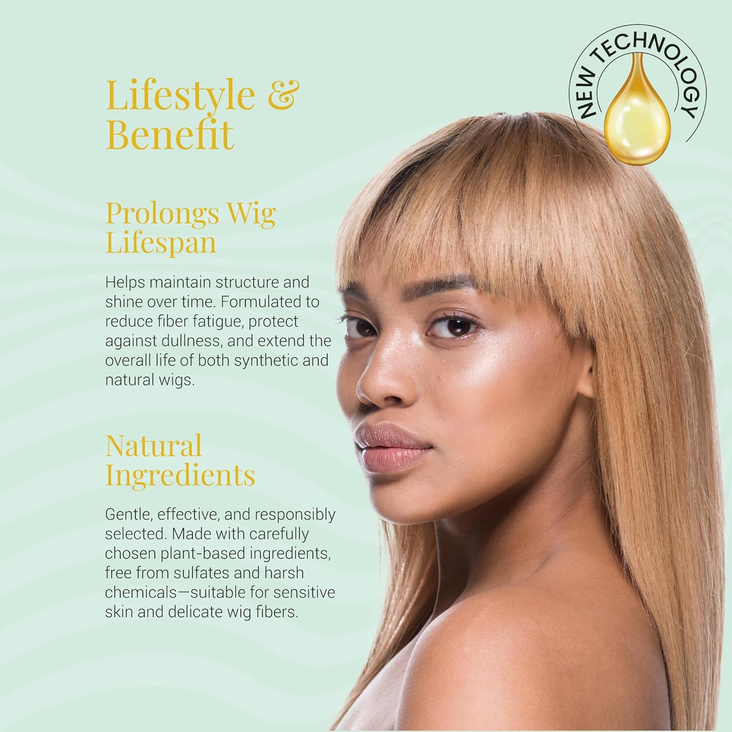 ARLENA Wig Shampoo 16 fl oz for Synthetic and Natural Wigs Gentle Sulfate-Free Cleanser - Image 4