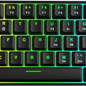 SKYLOONG GK61 SK61 60% Mechanical Keyboard 61 Keys Portable Small Full Keys Programmable Gaming Keyboard Red Switch Hot Swappable RGB Mechanical Keyboard for PC Mac Laptop