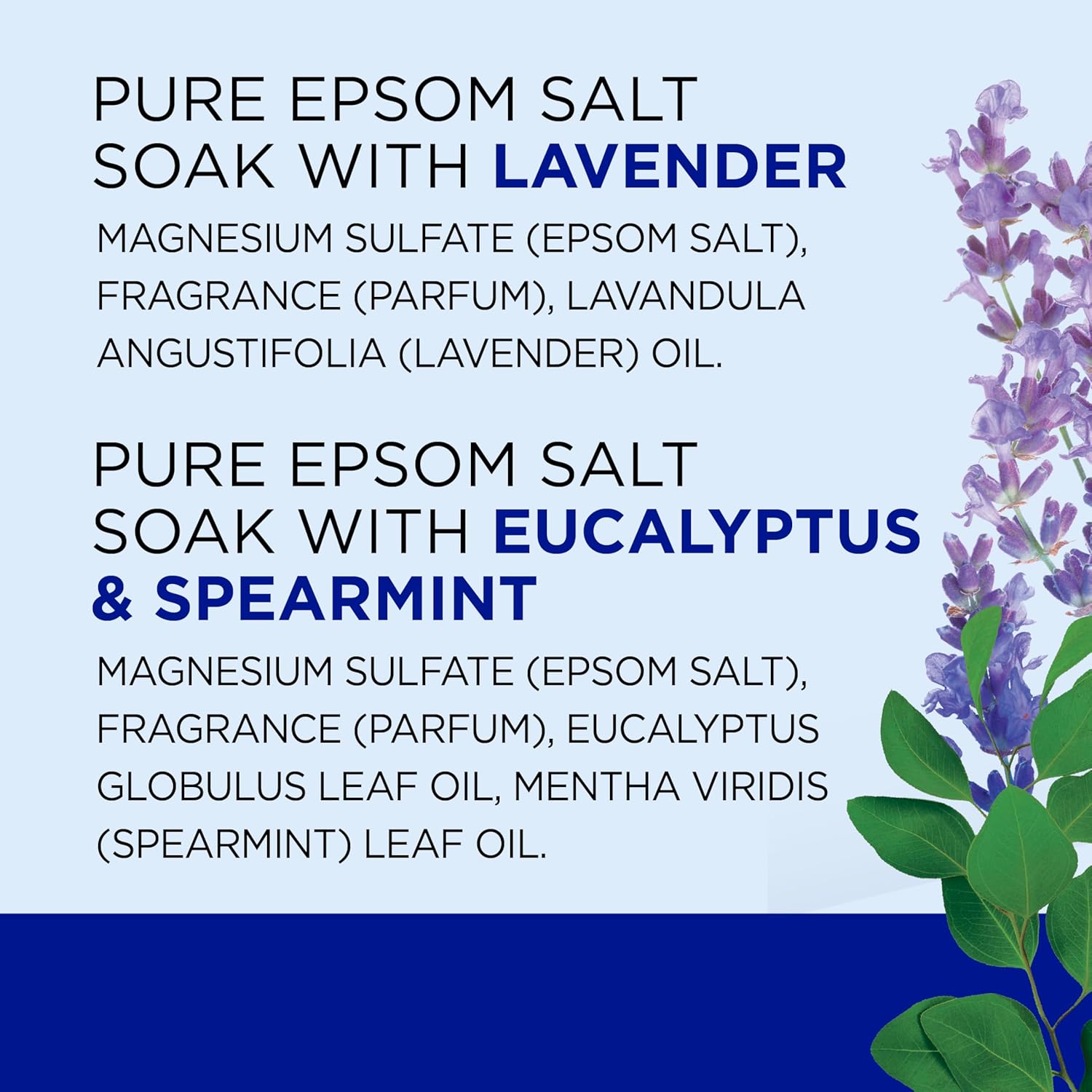 Dr Teal's Pure Epsom Salt Soak Trio Gift Set with Eucalyptus, Sleep Blend & Lavender, 6 Piece - Image 5