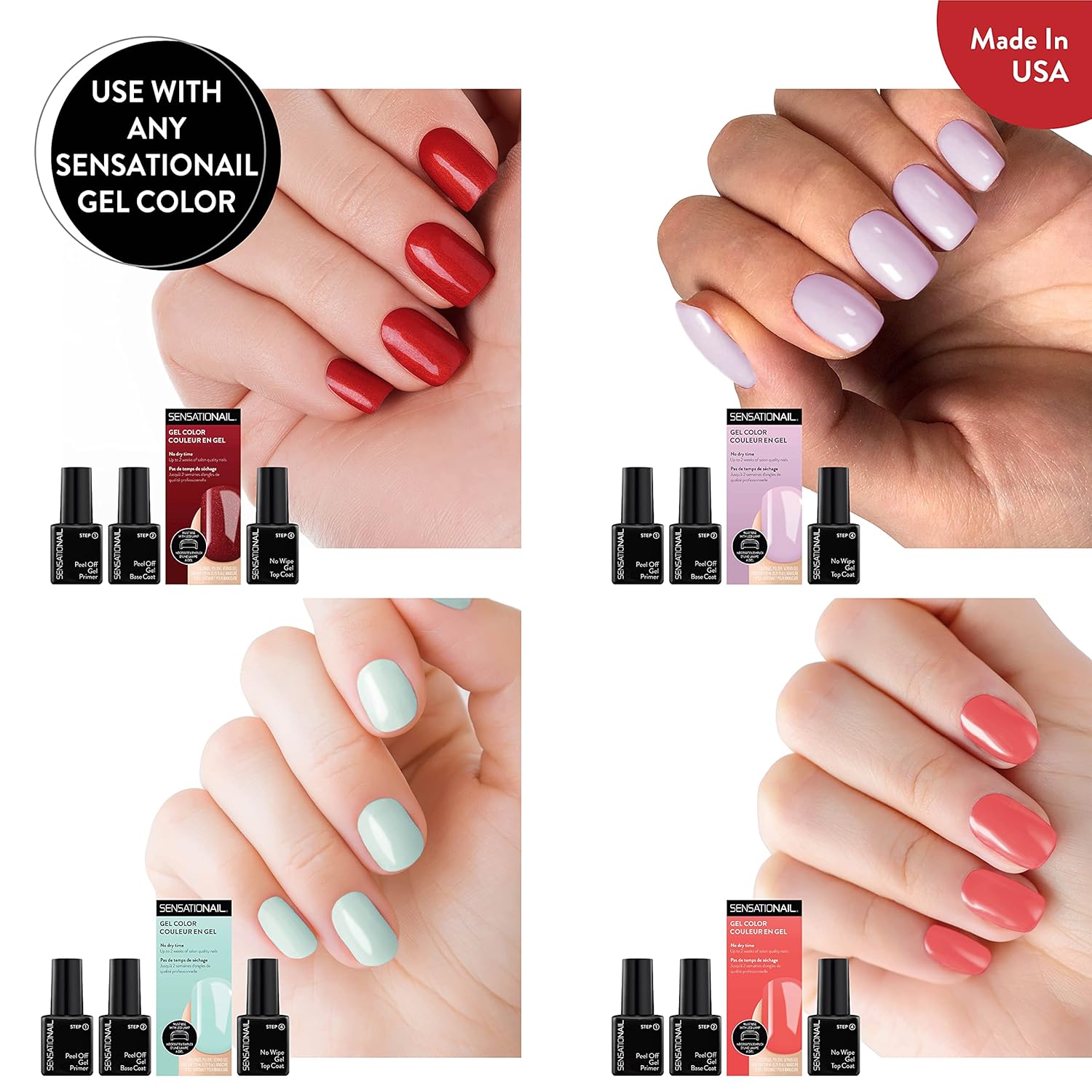 Sensationail Peel Off Gel Primer Nail Polish - Easy Removal Formula - No Acetone Needed - Leaves Nails Strong & Healthy - Clear - 7.39 mL/0.25 fl oz - Image 6