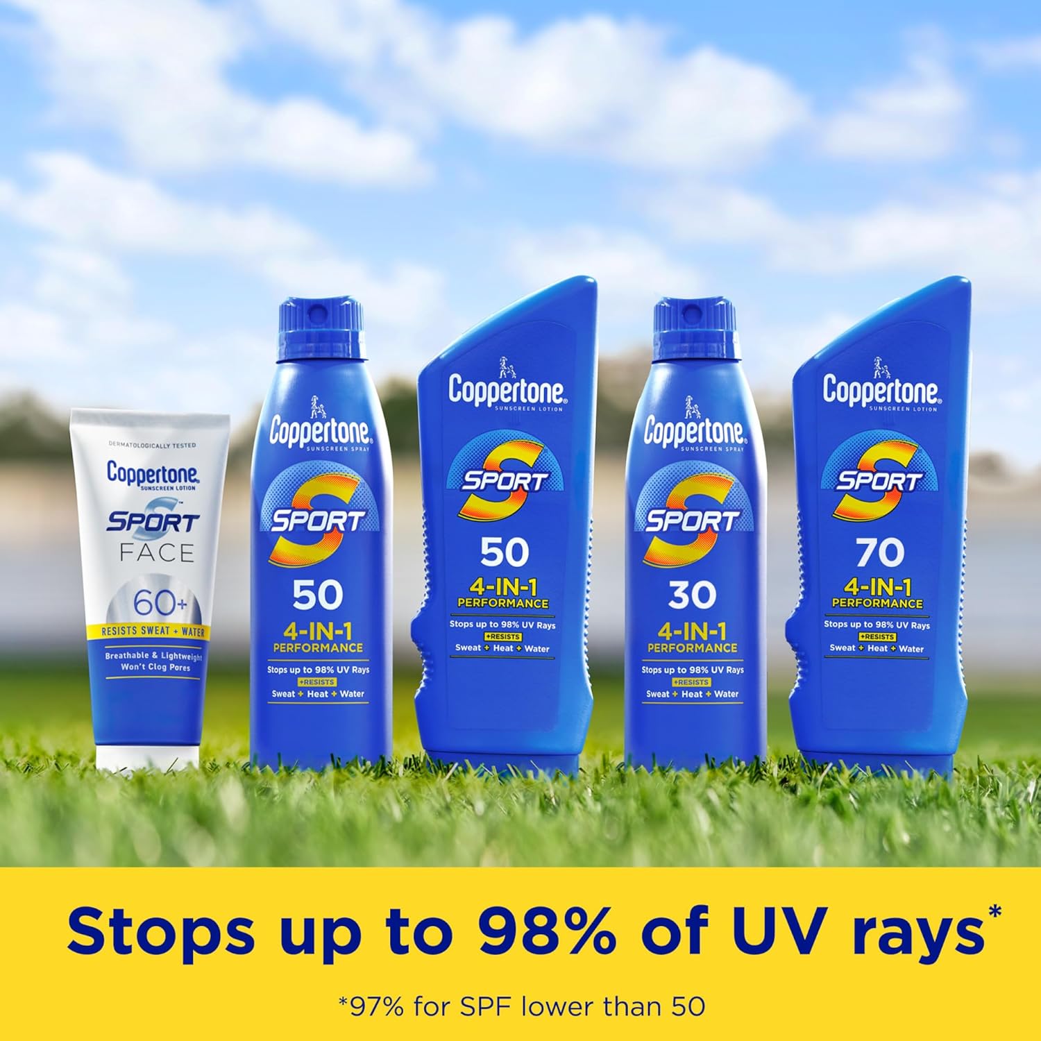 Coppertone SPORT Sunscreen SPF 50 Lotion, Water Resistant Sunscreen, Body Sunscreen Lotion, 7 Fl Oz - Image 4