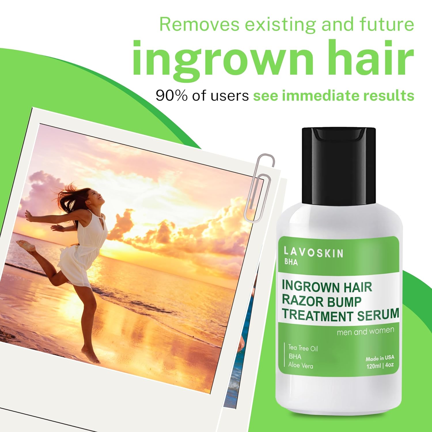LAVO Tea Tree Gel for Ingrown Hair and Razor Bumps 4 oz - Image 2