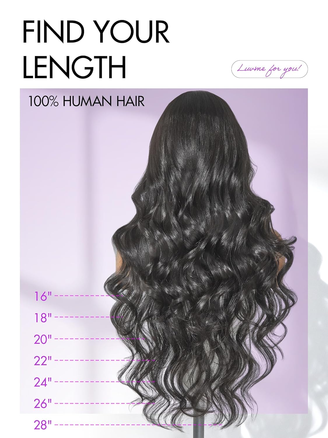 LUVME HAIR All-Day Comfort Real Glueless 7x6 HD Lace Wig 200% Density Hair PartingMax Lace Wigs Loose Body Wave Lace Front Wigs Human Hair Pre Cut Plucked Lace Frontal 22 Inches Natural Black Color - Image 9