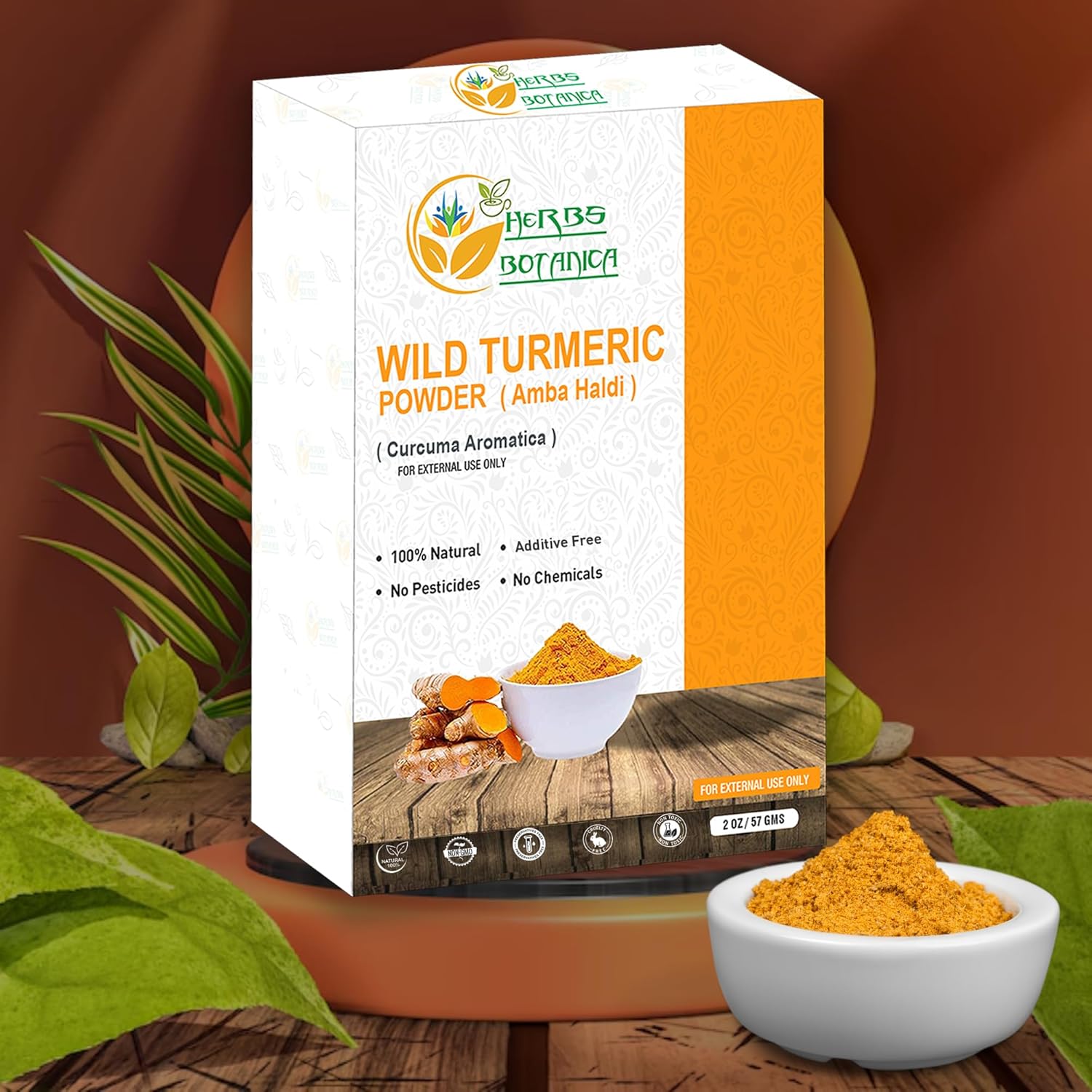 Wild Turmeric Powder 100% Pure & Natural Kasturi Haldi for Face, Skin Care & DIY Beauty Natural Face Mask Powder 2 oz - Image 3