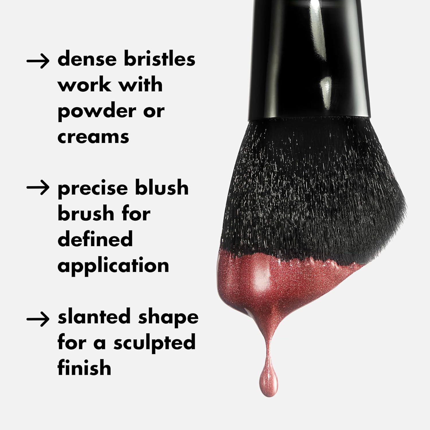e.l.f. Angled Blush Brush, Face Makeup Brush For A Sculpted Look, Great For Cream, Liquid Or Powder Blush, Bronzers & more, Vegan & Cruelty-Free - Image 3