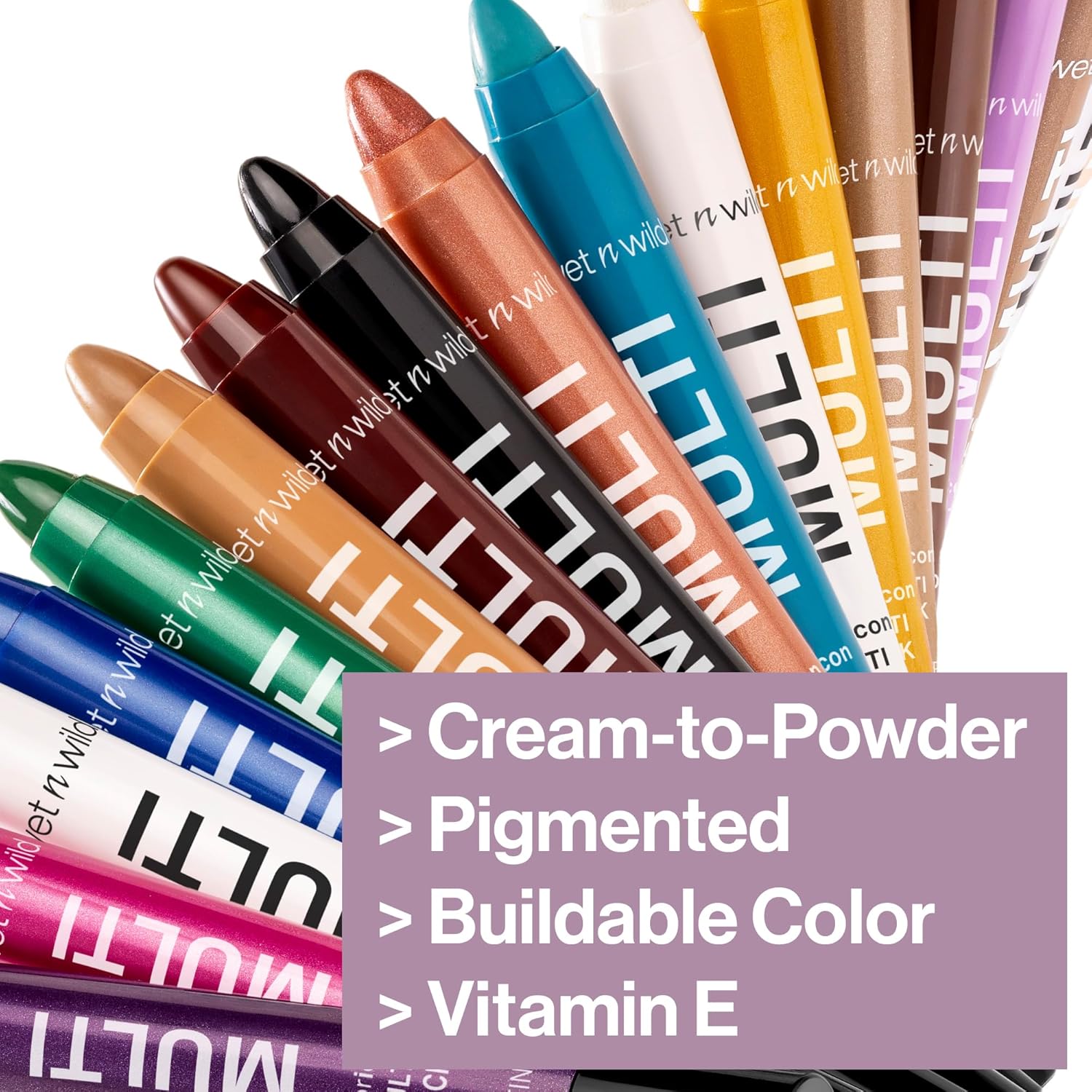 wet n wild Color Icon Cream Eyeliner Eyeshadow Multi-Stick, Moisturizing, Nourishing Velvety Cream-to-Powder Buildable & Blendable Formula, Cruelty-Free & Vegan - Lavender Bliss - Image 4