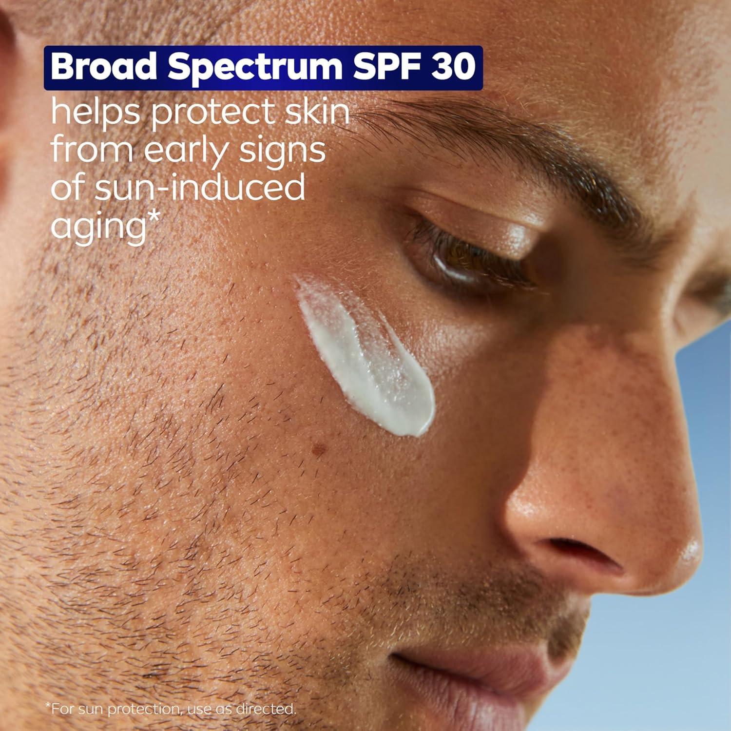 NIVEA Men Age Defense Daily Face Moisturizer with Broad Spectrum SPF 30 Sunscreen, Pro-Retinol and Hyaluronic Acid, Beard-Friendly Face Lotion Helps Defend Against UVA/UVB Rays, 1.7 Fl Oz Bottle - Image 3