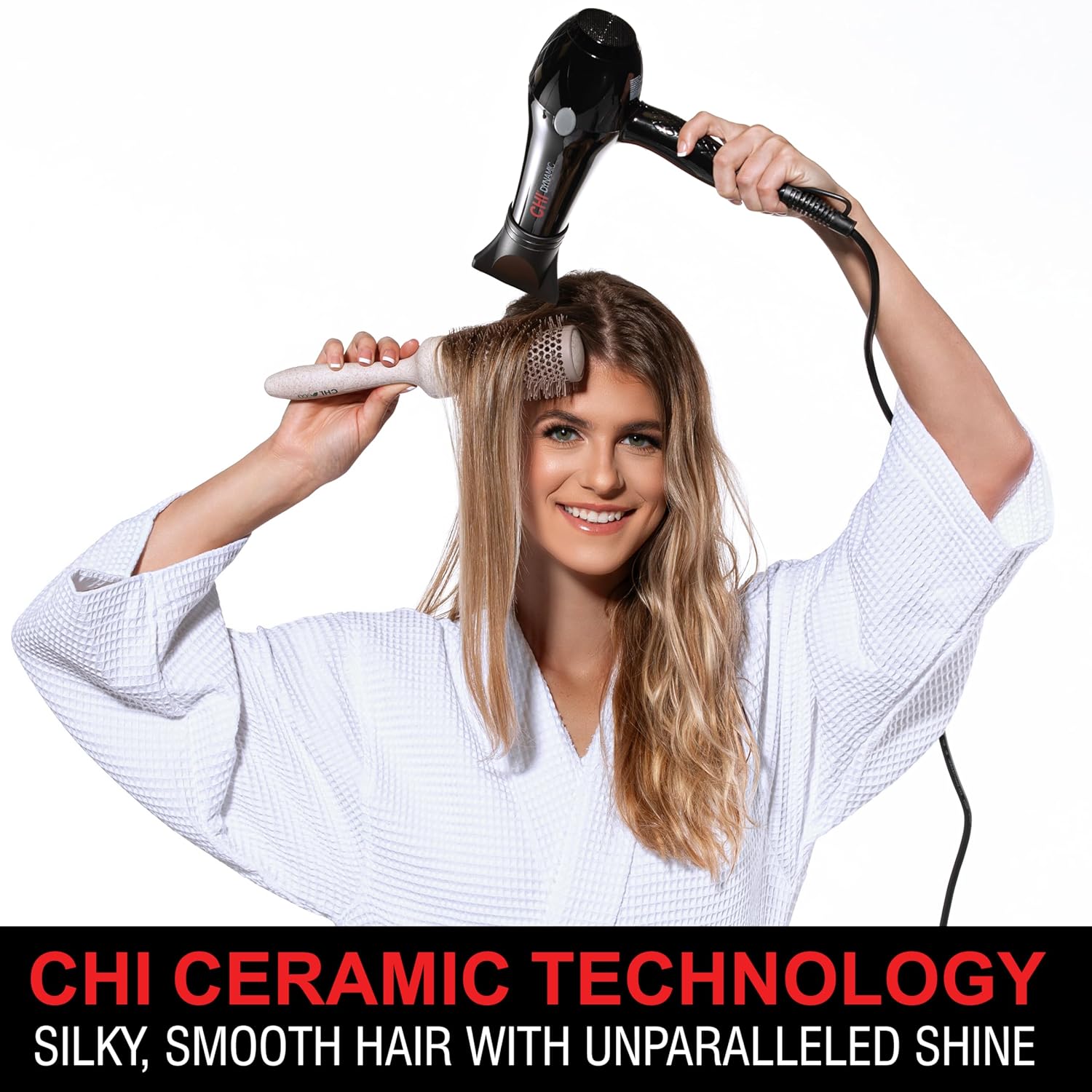 CHI Dynamic Hair Dryer, Blow Dryer for Smooth & Voluminous Hair, Comb-Attachment & Air Concentrating Nozzle for Faster Styling, Low Noise - Image 5