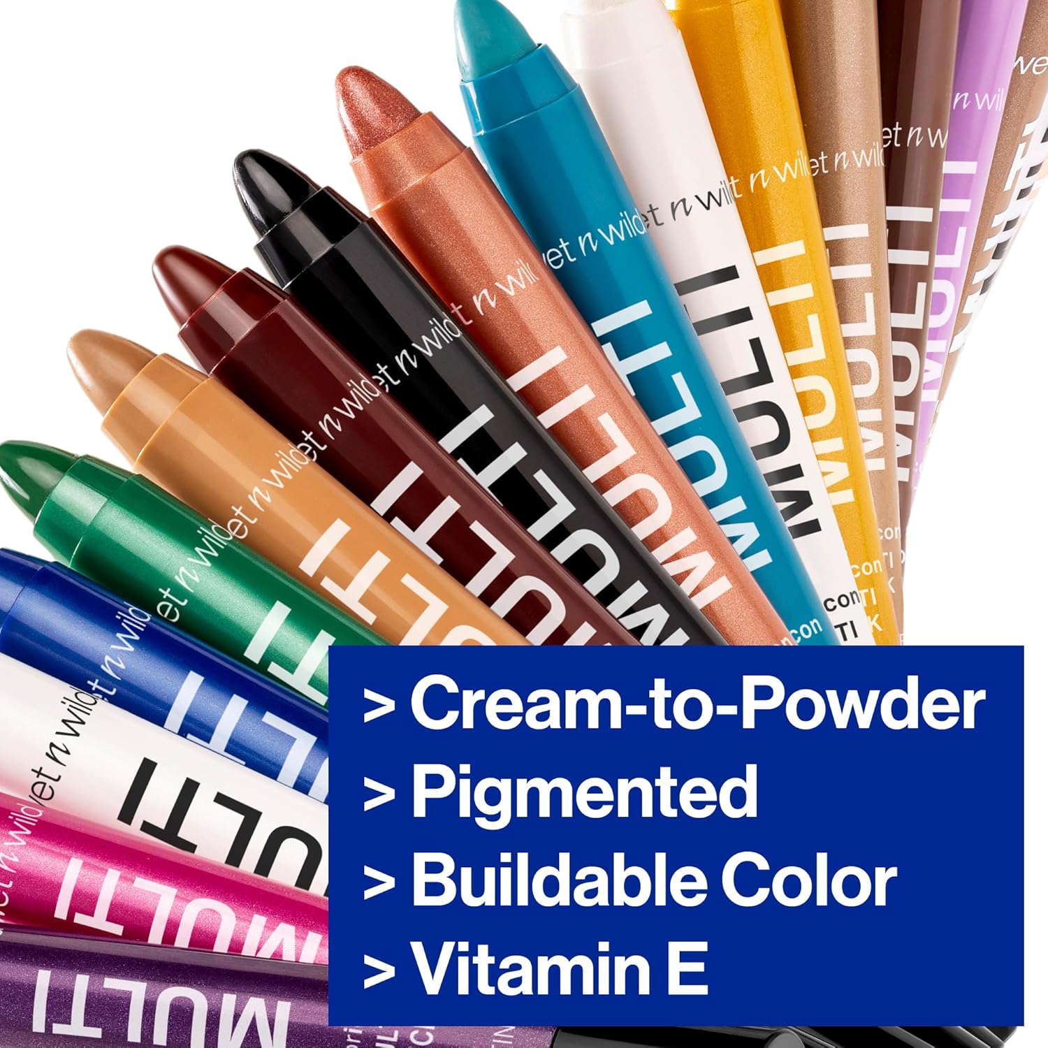 wet n wild Color Icon Cream Eyeliner Eyeshadow Multi-Stick, Moisturizing, Nourishing Velvety Cream-to-Powder Buildable & Blendable Formula, Cruelty-Free & Vegan - Blue Lah Lah - Image 4