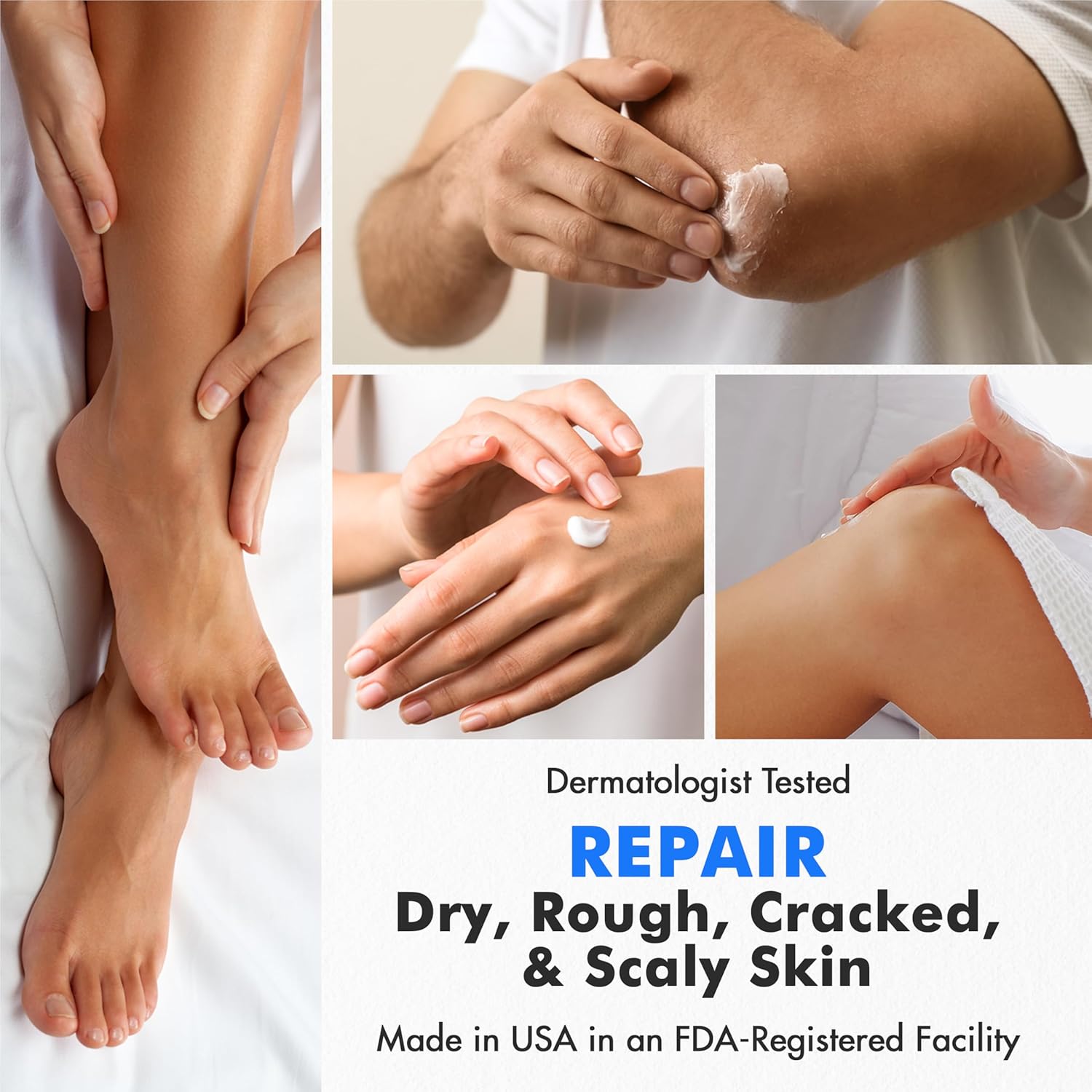 Ebanel Urea Cream 40% plus Salicylic Acid 2%, Foot Cream for Dry Cracked Heels Feet Knees Elbows Hands, Foot Dead Skin Cuticle Callus Remover Toenail Softener, Keratolytic Skin Barrier Repair - Image 4