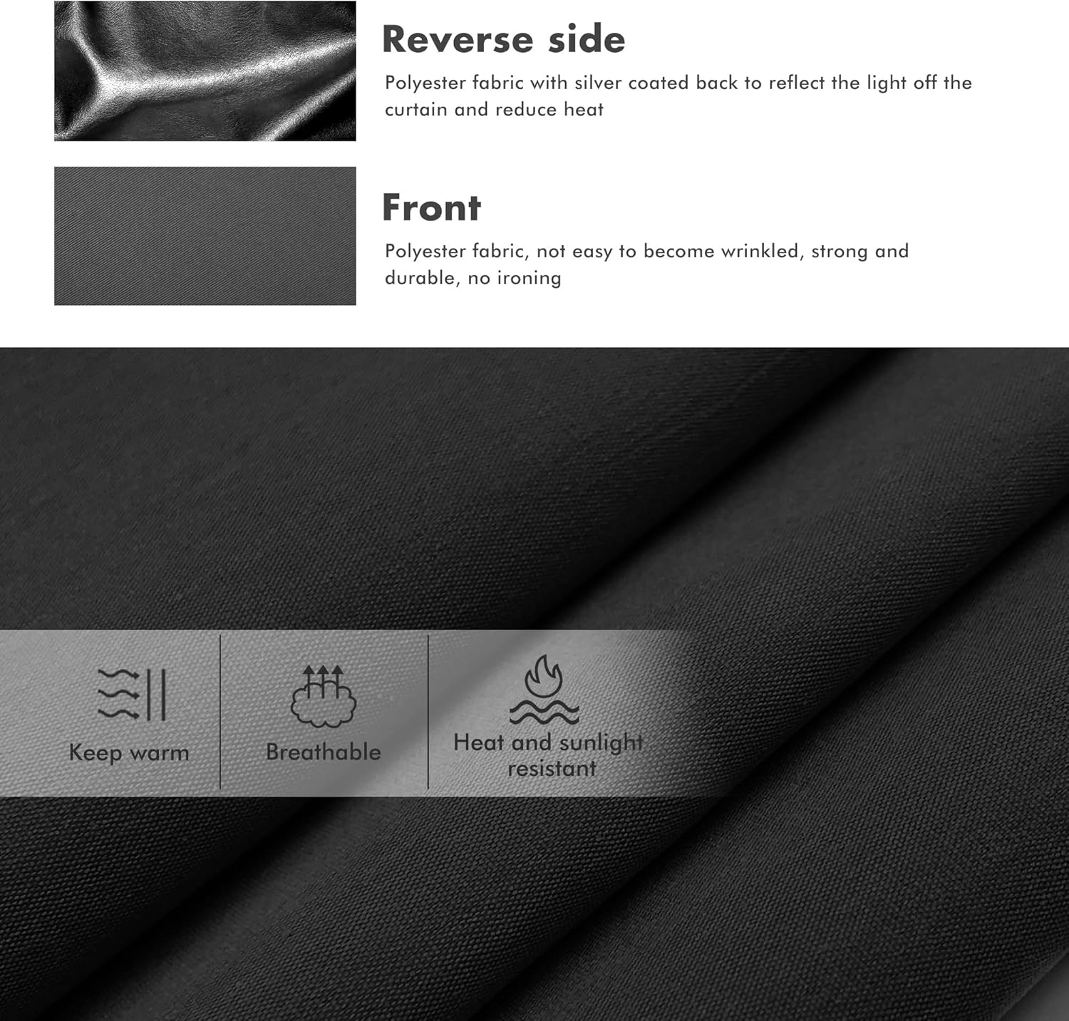 SHERY 100% Blackout Curtains for Roof Window Thermal Insulated Blackout Window Blinds with Suction Cups for Skylight Blackout Curtains Window Cover for Bedroom - Image 3