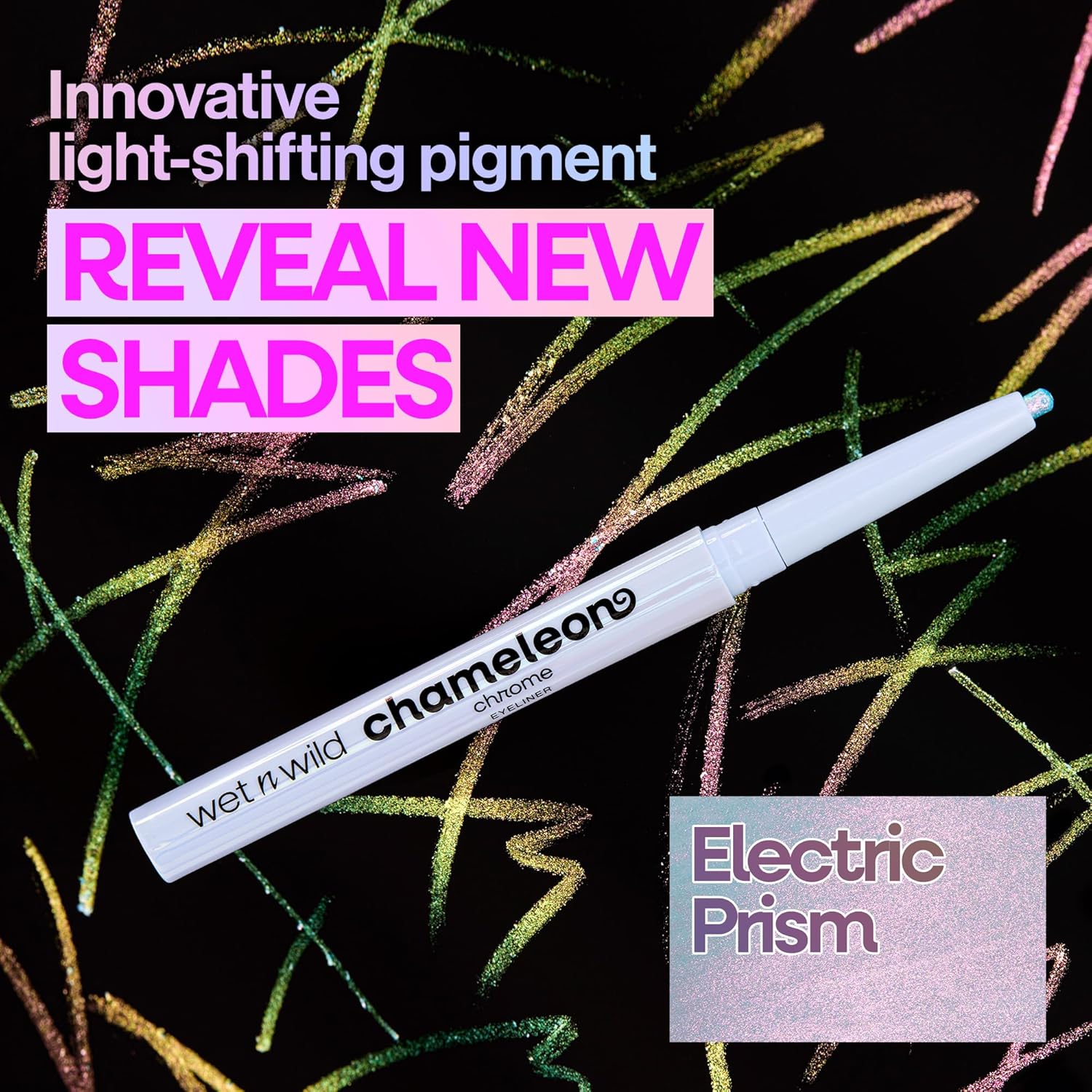 wet n wild Chameleon Chrome Eyeliner, Waterproof and Smudge-Proof, Multichrome Color Shift, Long-Lasting 18-Hour Wear, Cruelty-Free & Vegan - Electric Prism - Image 3