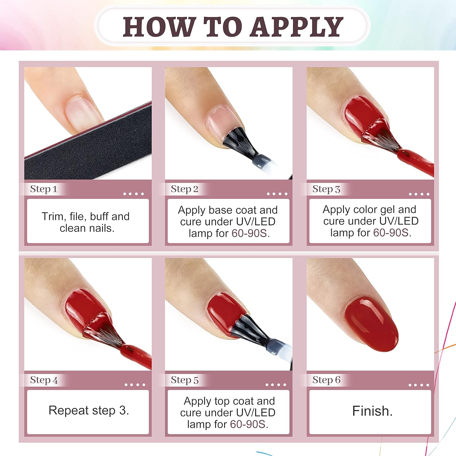 JODSONE 36 PCS Gel Nail Polish Set-32 Colors Gel Polish Kit Base Coat Glossy Matte and Glitter Top Coat Nail Polish Set Green Blue Red Pink Collection Gifts for Women - Image 9