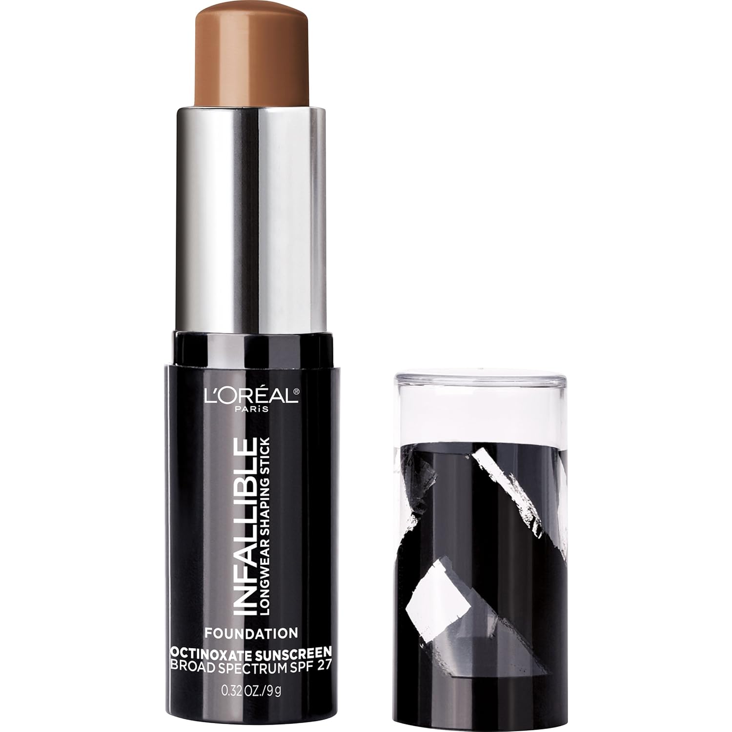 L'Oreal Paris Makeup Infallible Longwear Shaping Stick Foundation, 411 Chestnut, 1 Tube, 0.32 Ounce - Image 2