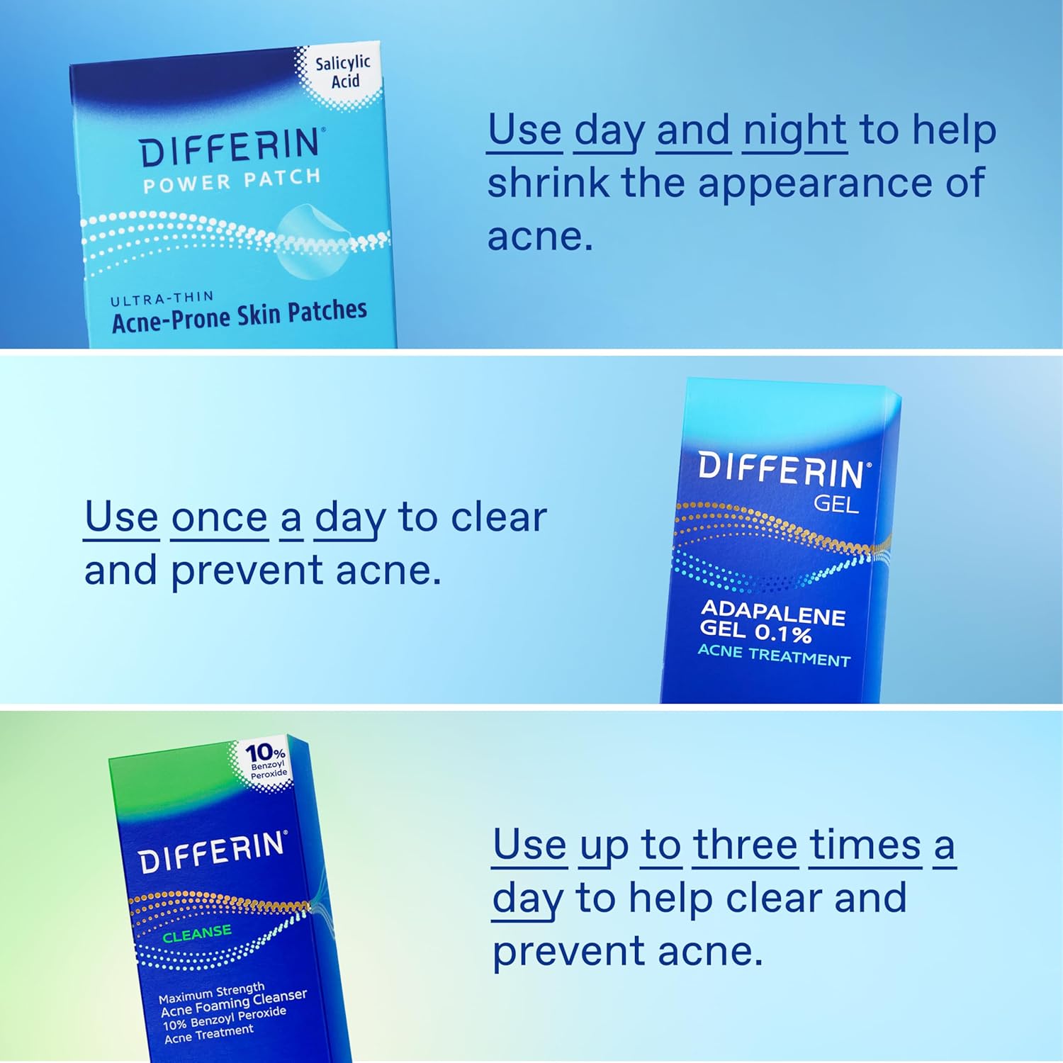 Differin Acne Patches, Pimple Patches for Acne Prone Skin, Formulated with Salicylic Acid and Centella, Fast Triple Action Power Patch for Day & Night, Dermatologist Tested, 36 Count - Image 8
