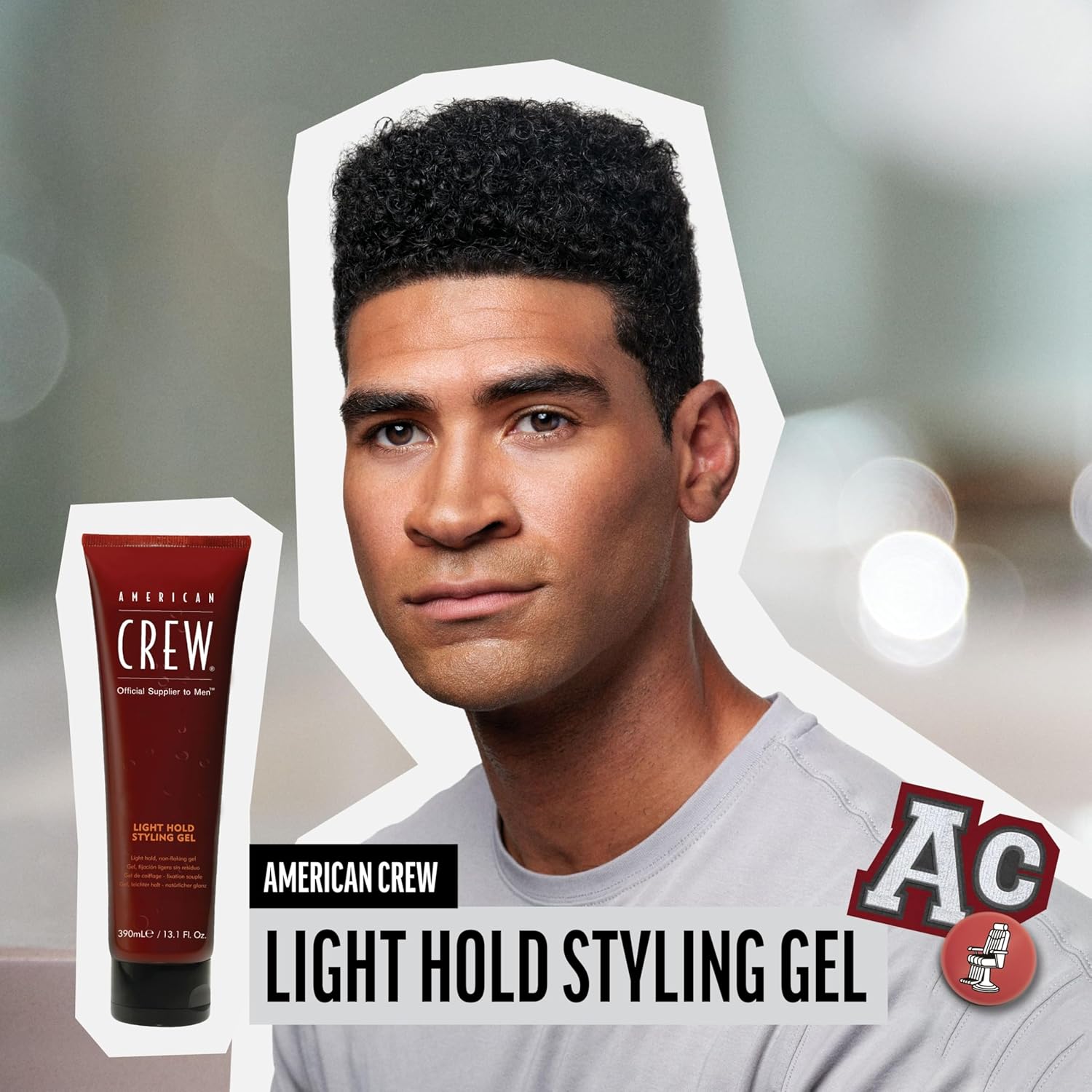 American Crew Men's Hair Gel, Light Hold Styling Product, 13.1 fl oz - Image 5