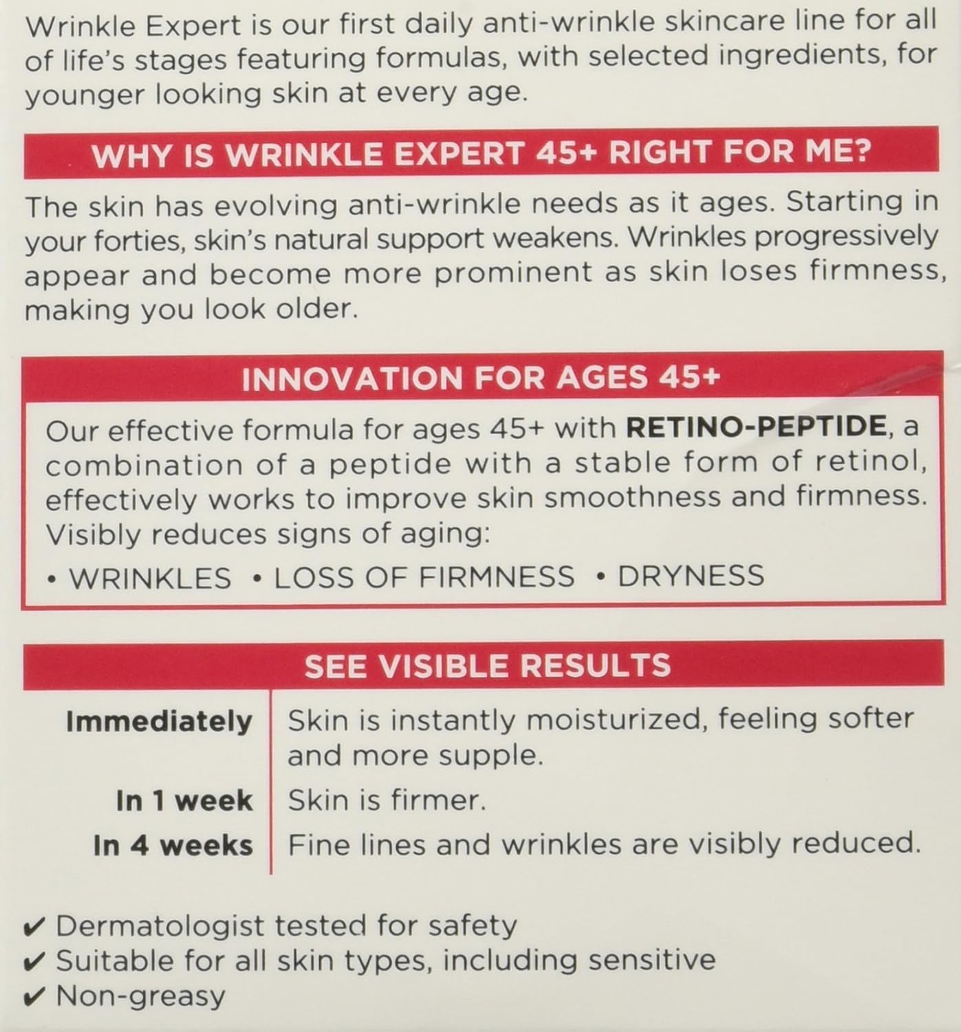 L'Oreal Paris Wrinkle Expert 45+ Anti-Aging Face Moisturizer with Retino-Peptide, Non-Greasy, Suitable for Sensitive Skin, 1.7 fl. Oz - Image 3