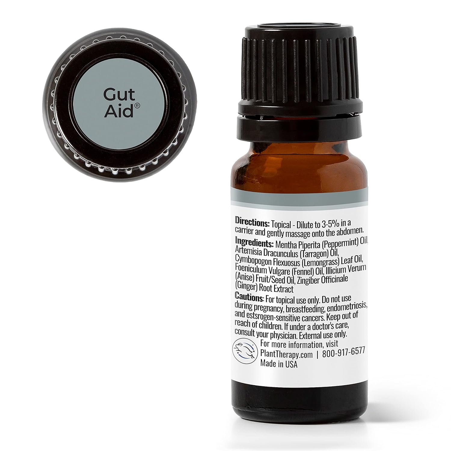 Plant Therapy Gut Aid Essential Oil Blend 10 mL 100% Pure Natural Aromatherapy for Stomach Relief - Image 6