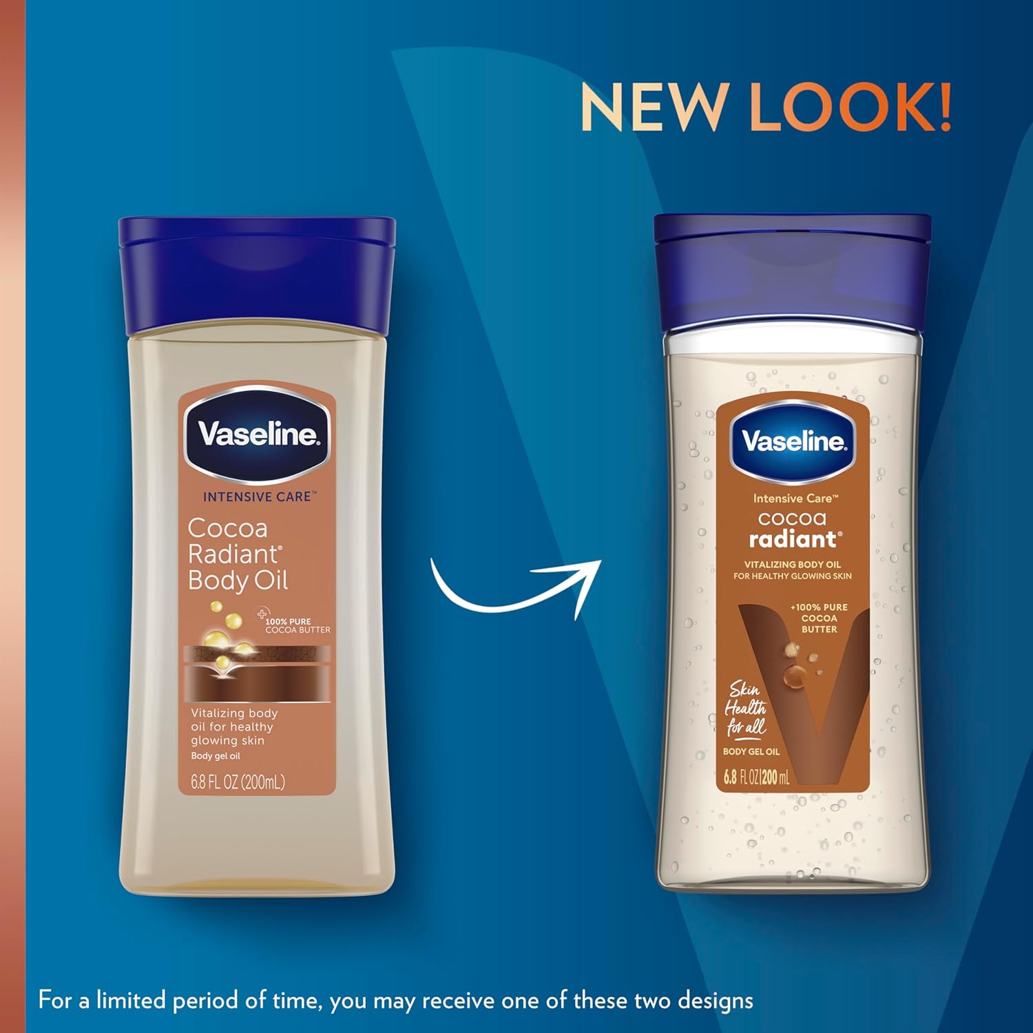 Vaseline Intensive Care Body Gel Oil, Cocoa Radiant, 6.8 oz - Image 3