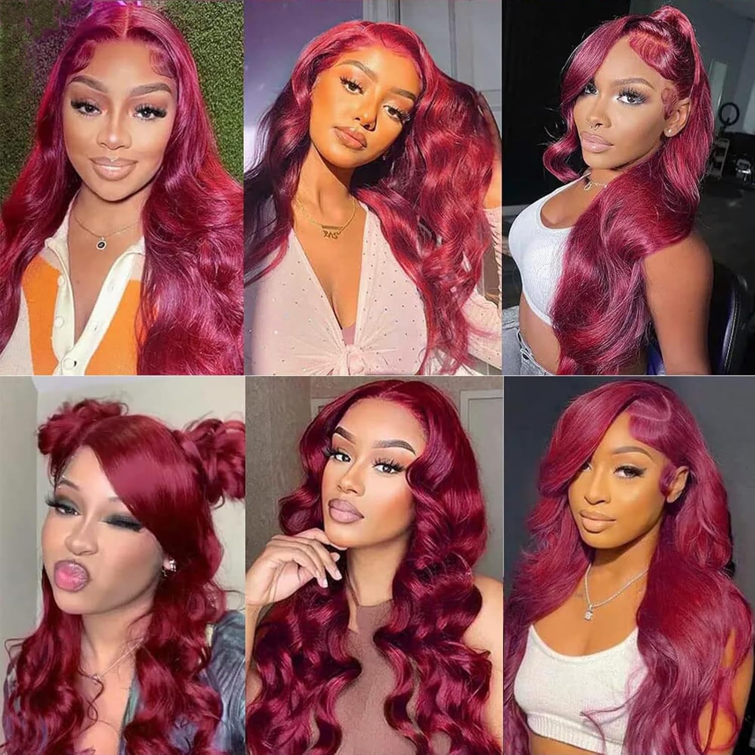28 Inch 99j Burgundy Lace Front Wigs Human Hair Red Burgundy Wig Human Hair 180% Density 13x6 Body Wave Lace Front Wigs Pre Plucked Glueless Lace Front Wigs Human Hair Wigs for Women - Image 6