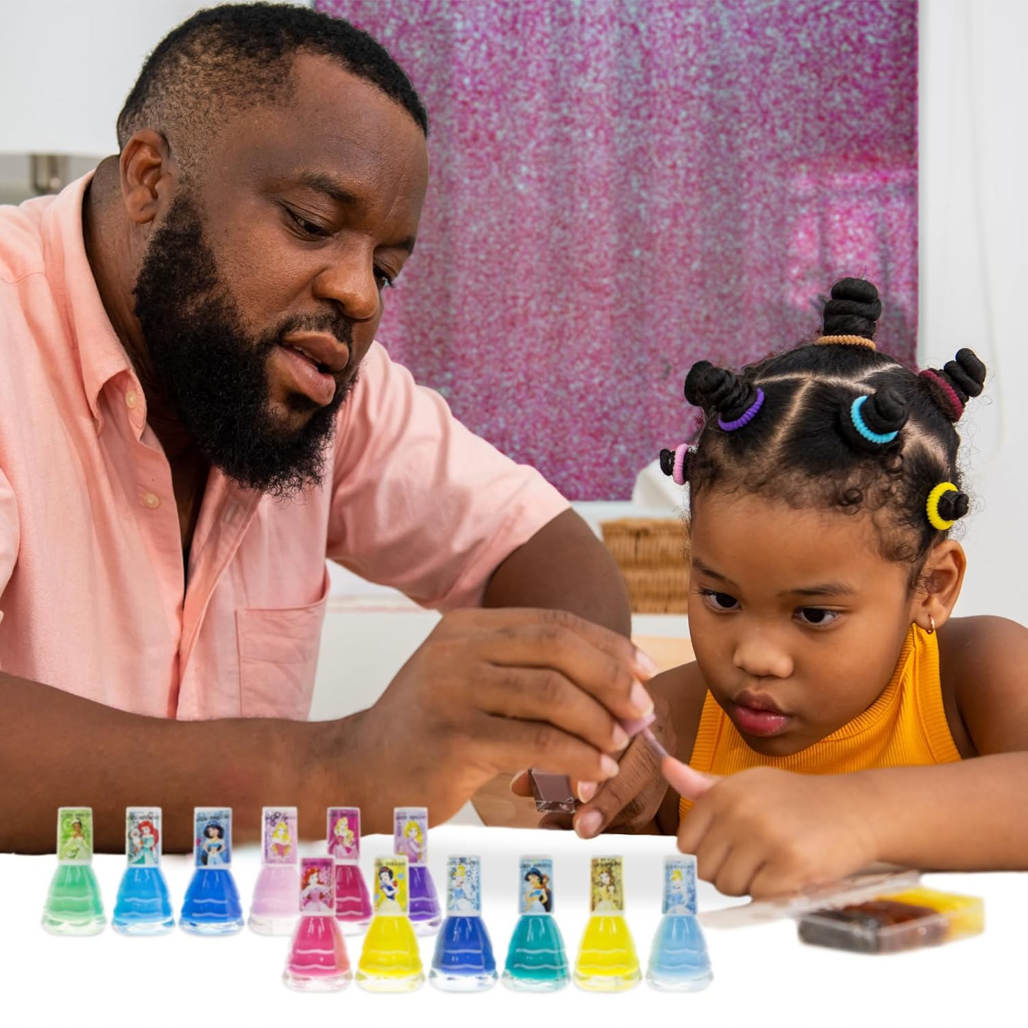 Townley Girl Disney Princess Non-Toxic Water-Based Peel-Off Quick Dry Nail Polish with Nail Separators|Gift Kit Set for Kids Girls|14 Pc Set - Perfect for Parties, Sleepovers and Makeovers - Image 5