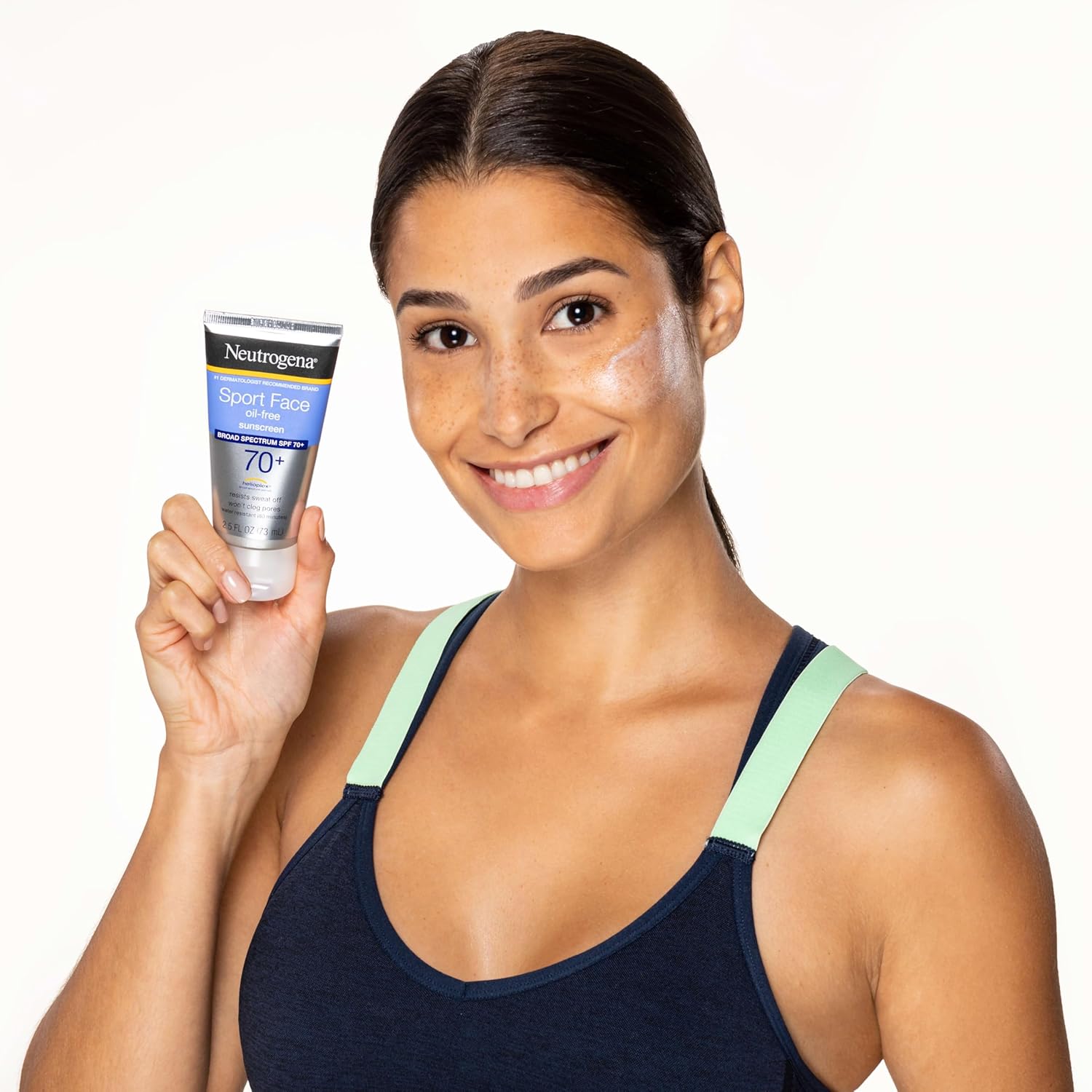 Neutrogena Sport Face Sunscreen SPF 70+, Oil-Free, 2.5 fl oz, Sweat & Water-Resistant, Broad-Spectrum UVA/UVB, Nourish & Restore Skin Balance, Oxybenzone Free Sunscreen For Face - Image 4