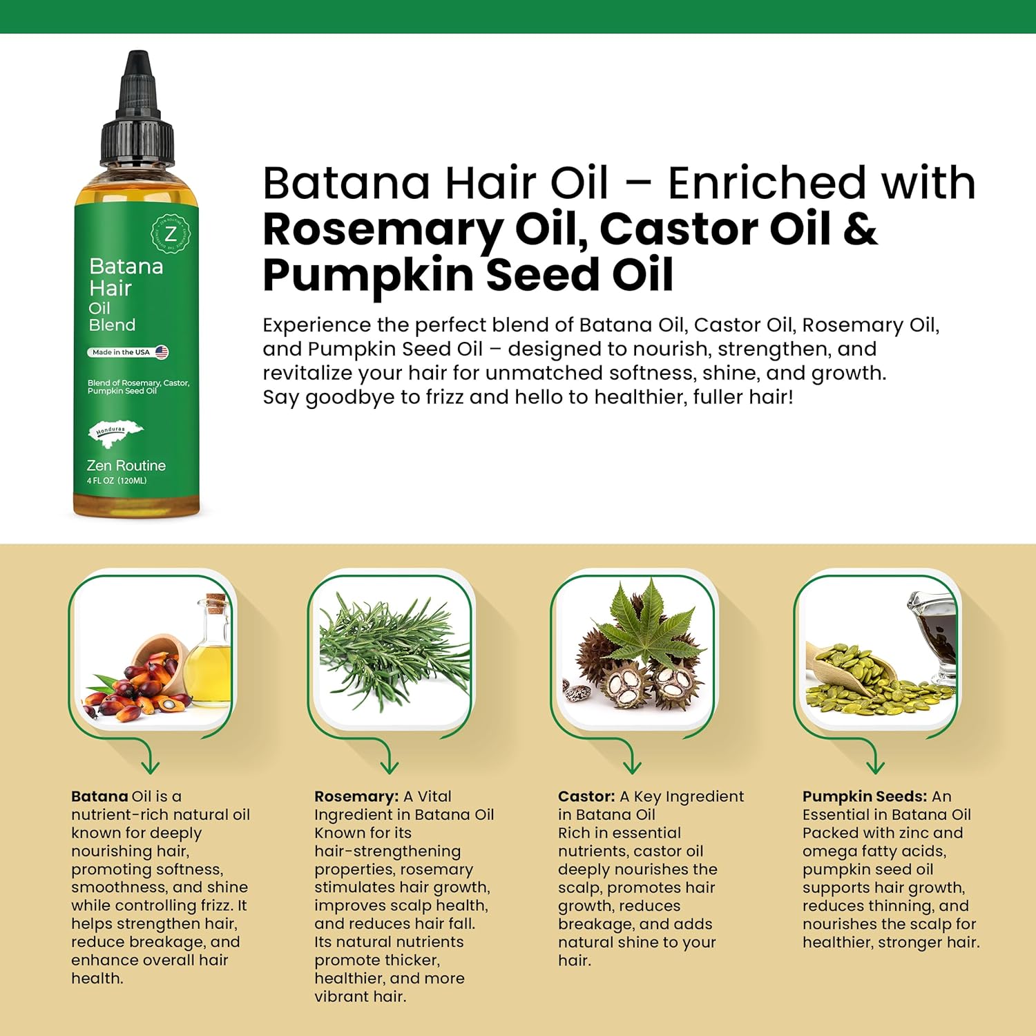 100% Pure Natural Raw Batana Oil Hair Growth Treatment 4 fl Oz Deep Conditioning - Image 9