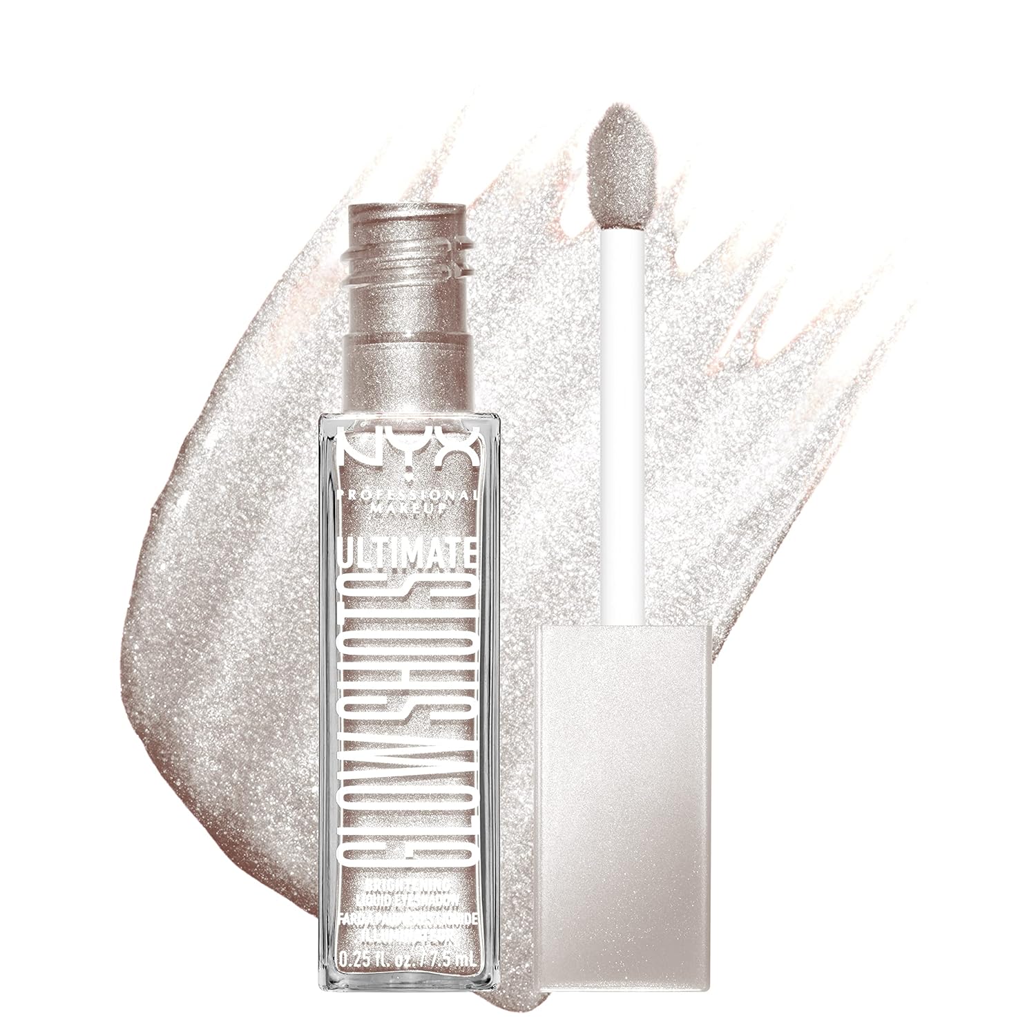 NYX PROFESSIONAL MAKEUP Ultimate Glow Shots, Liquid Eyeshadow, Long-Lasting Shimmer Eye Shadow with Vitamin C - Come Thru Coconut - Image 8